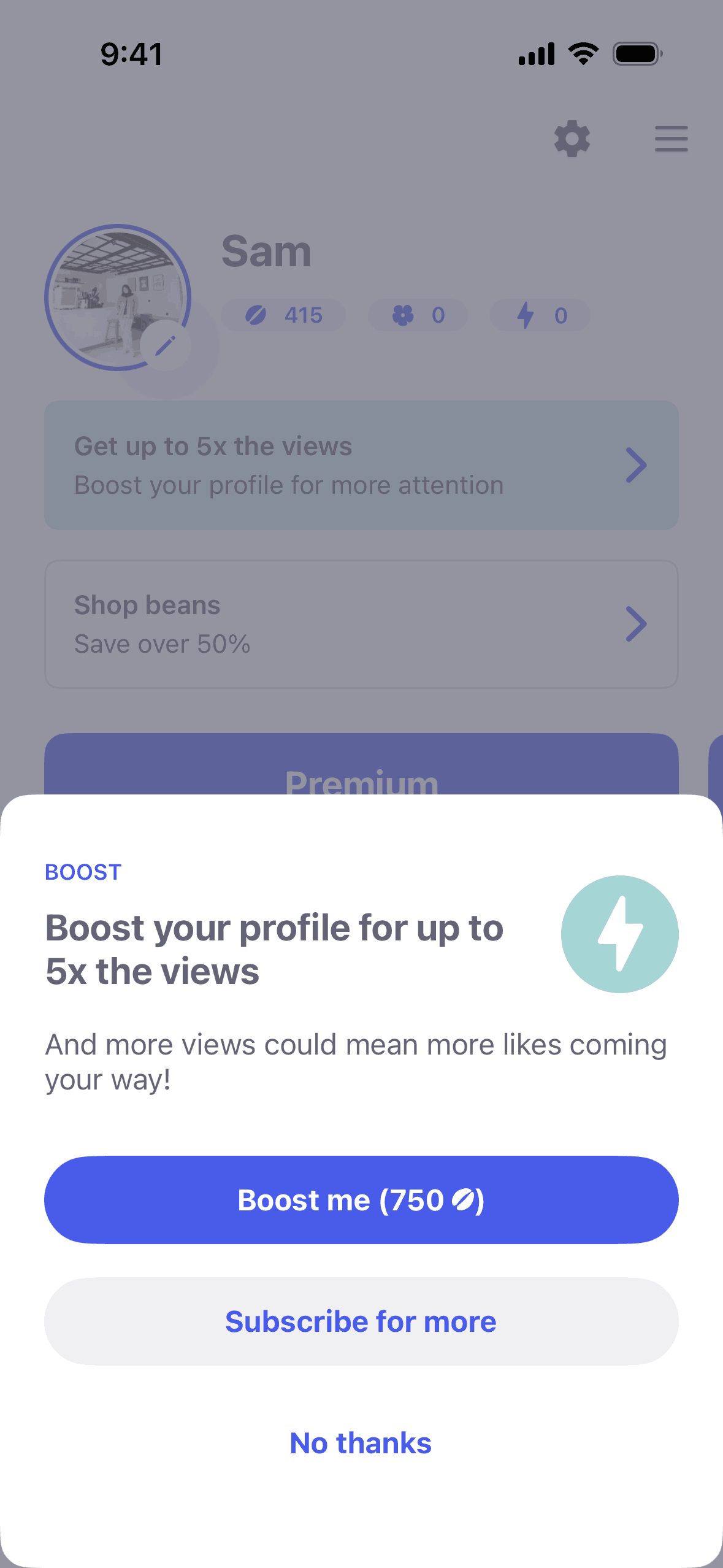 Coffee Meets Bagel iOS dating interface screenshot 12