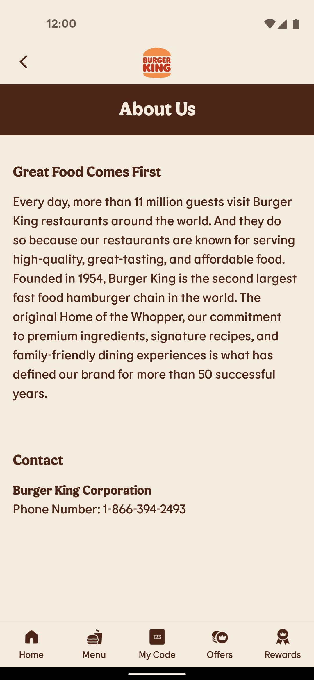 Burger King Android Food & Drink interface screenshot 22