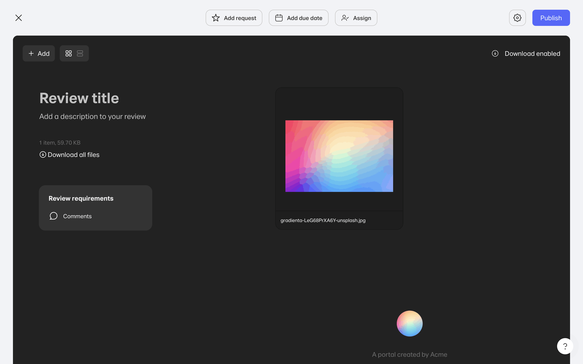WeTransfer Web Productivity interface screenshot 1