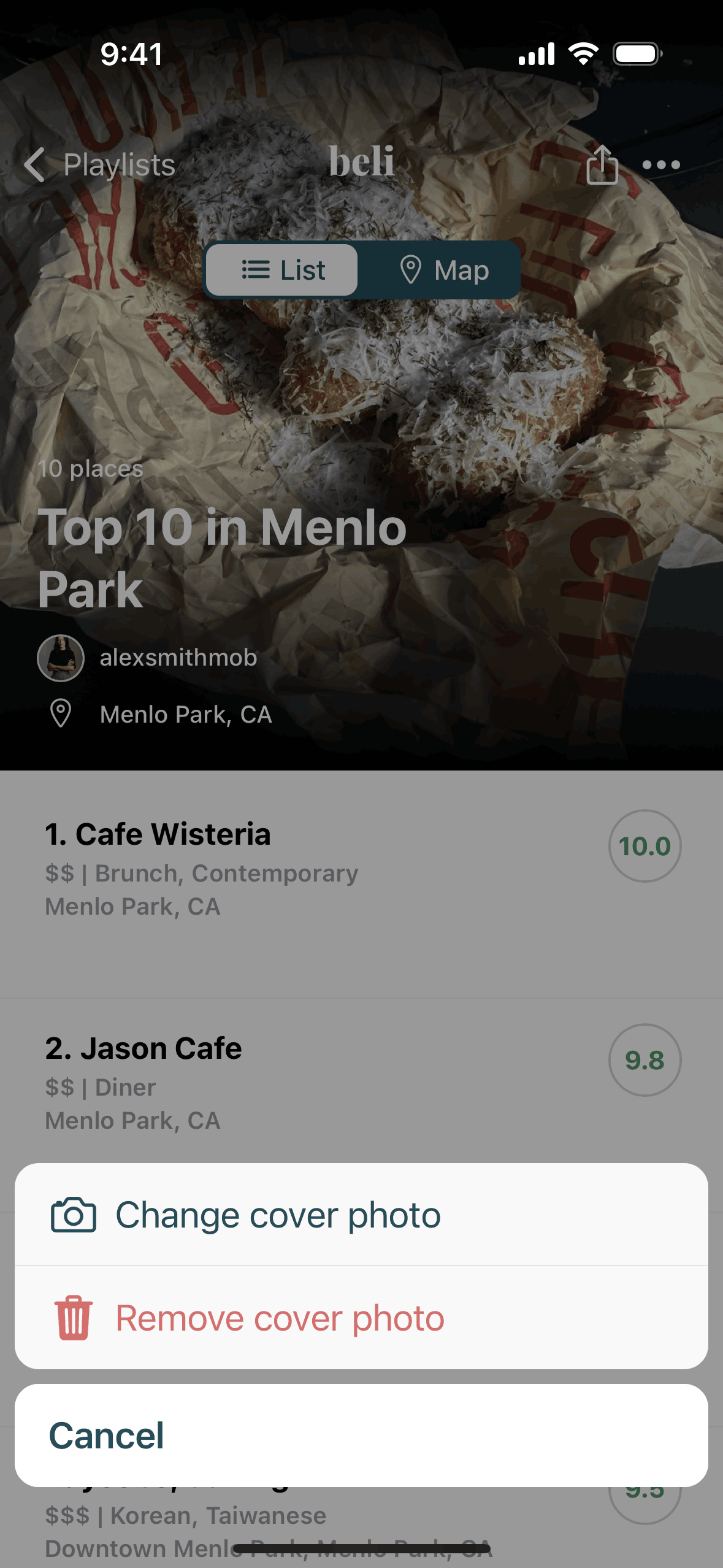 Beli iOS Food & Drink interface screenshot 16