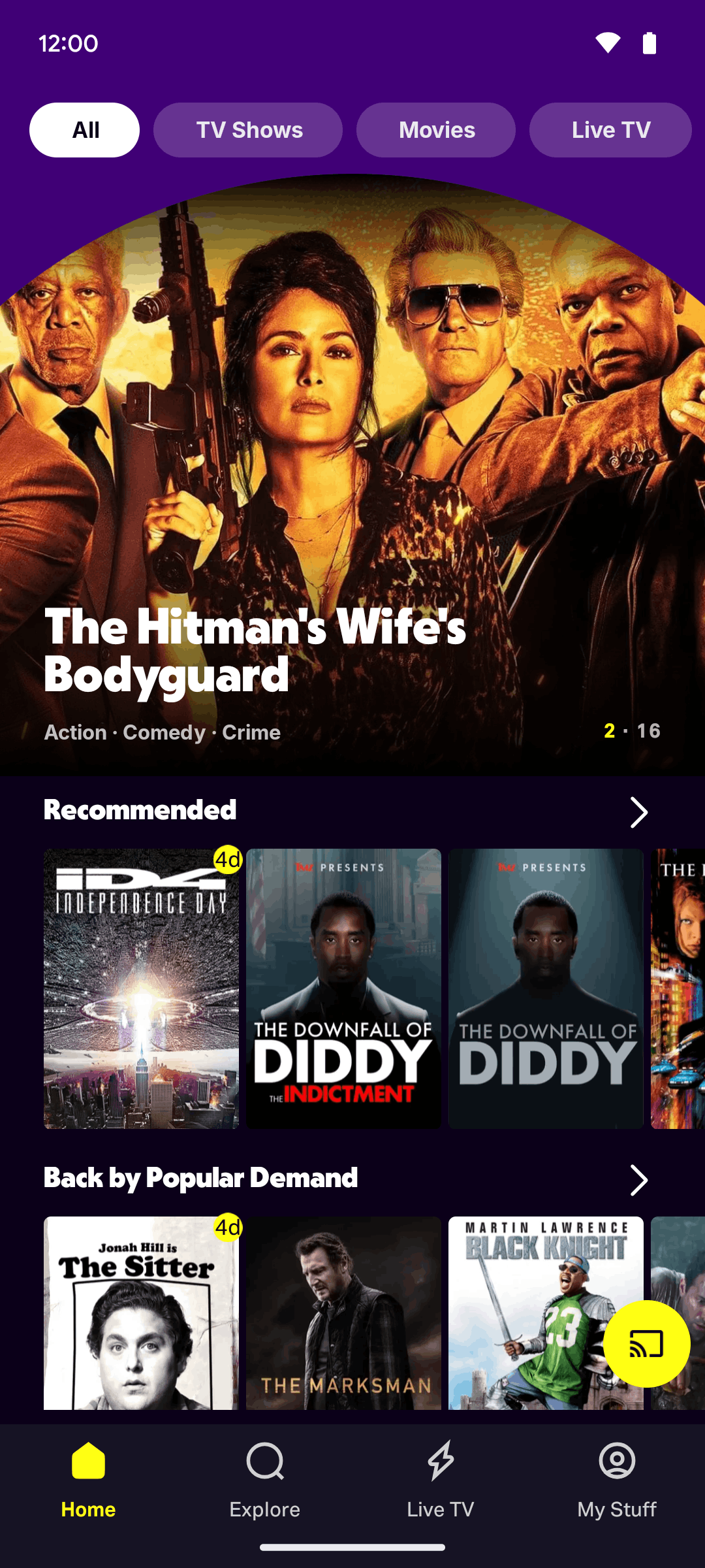 Tubi Android Entertainment interface screenshot 4