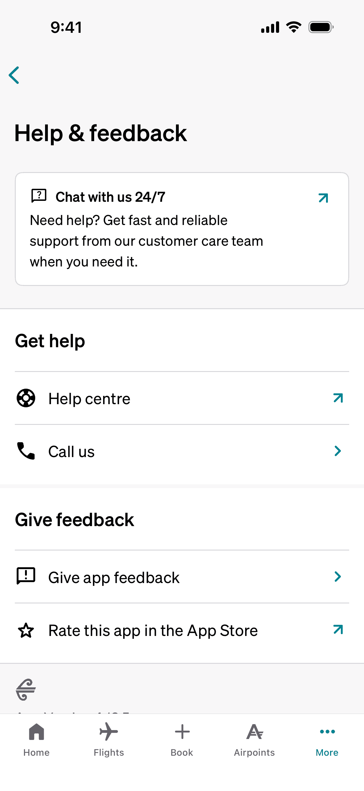Air NZ iOS Travel & Transportation interface screenshot 11