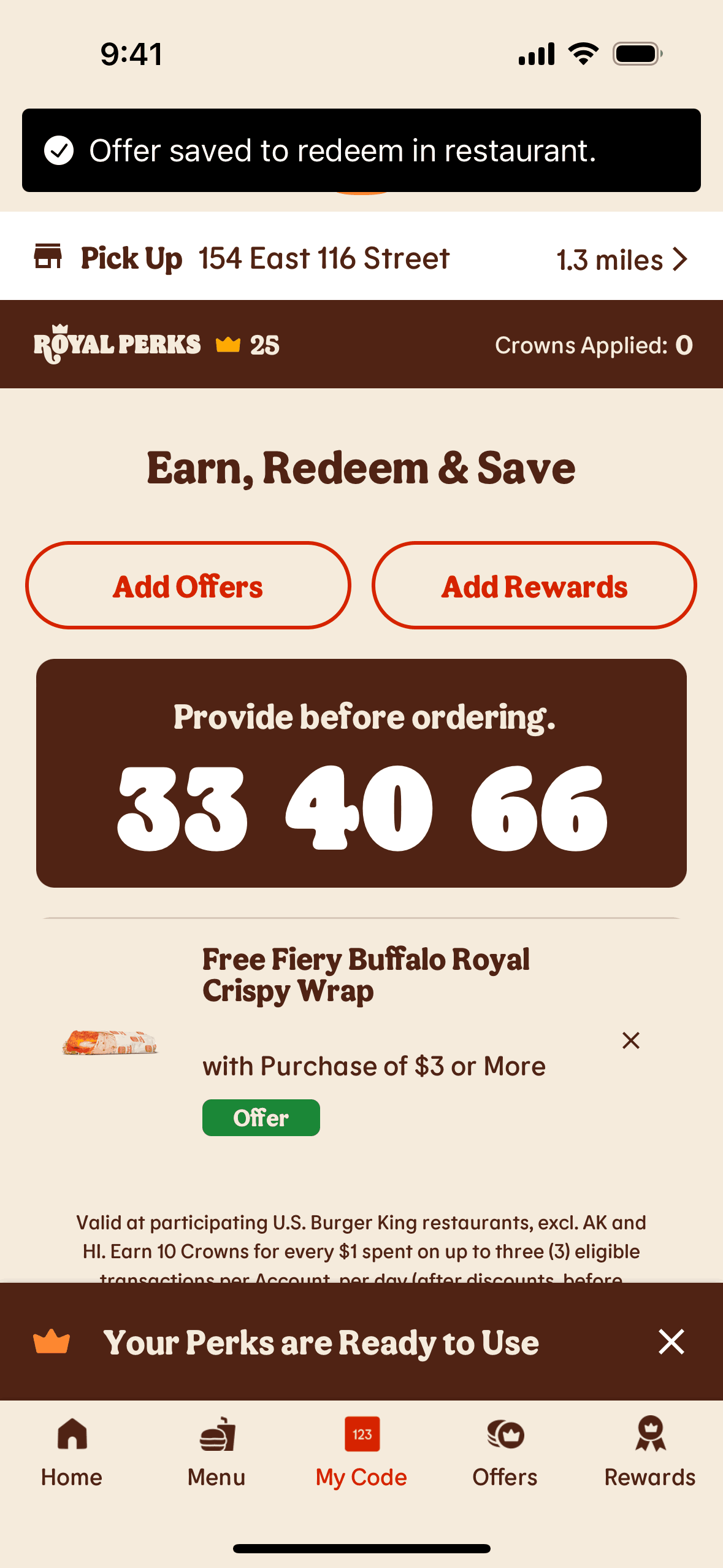 Burger King iOS Food & Drink interface screenshot 14