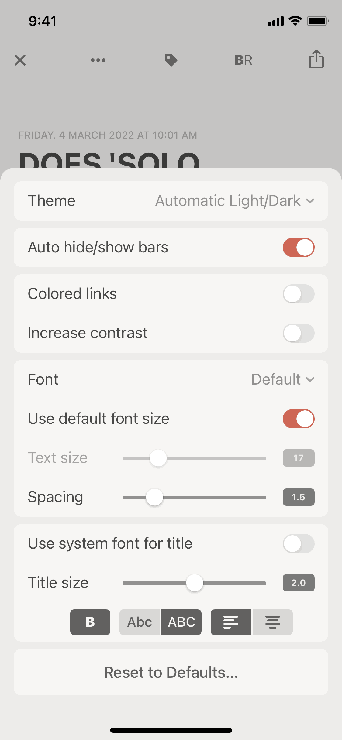 Reeder 5 iOS News interface screenshot 13