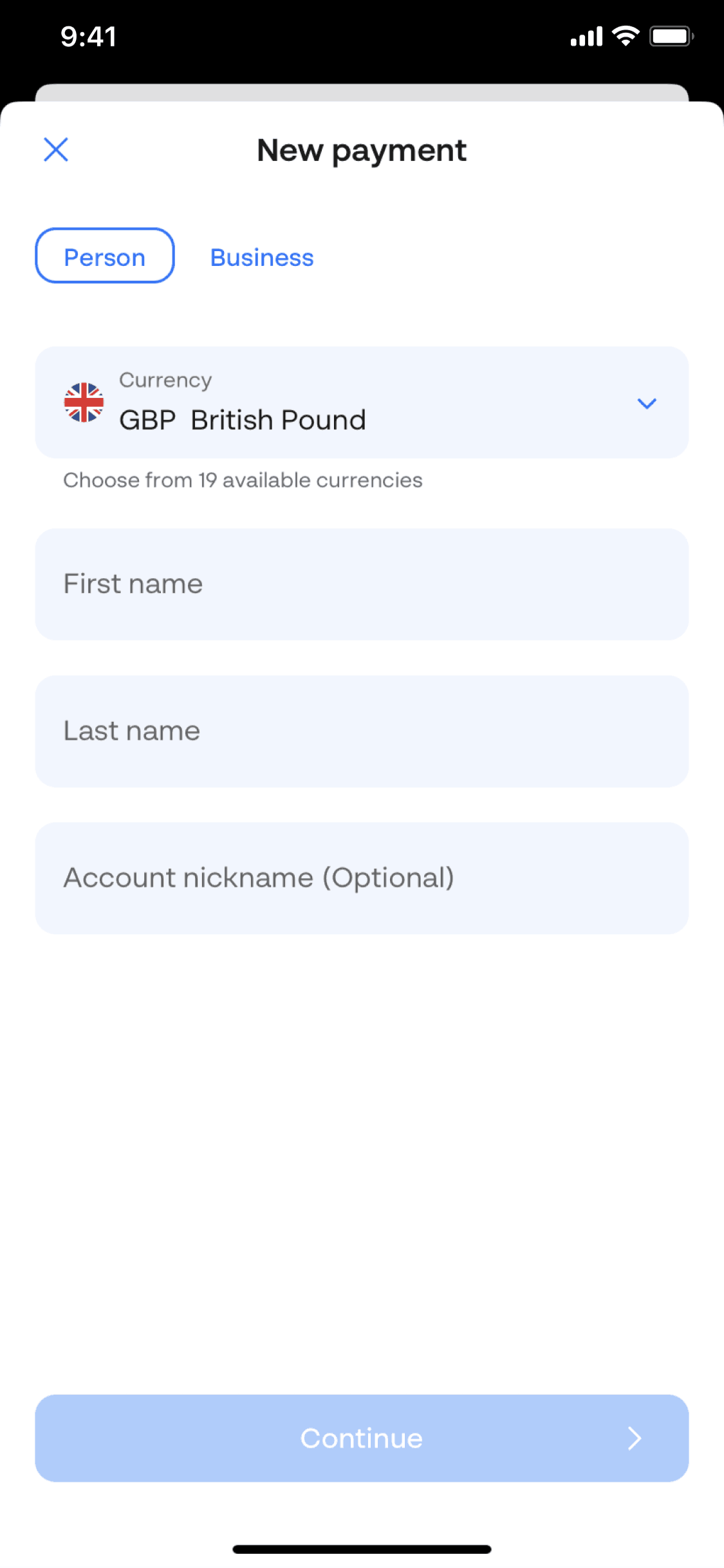 Monese iOS Finance interface screenshot 7