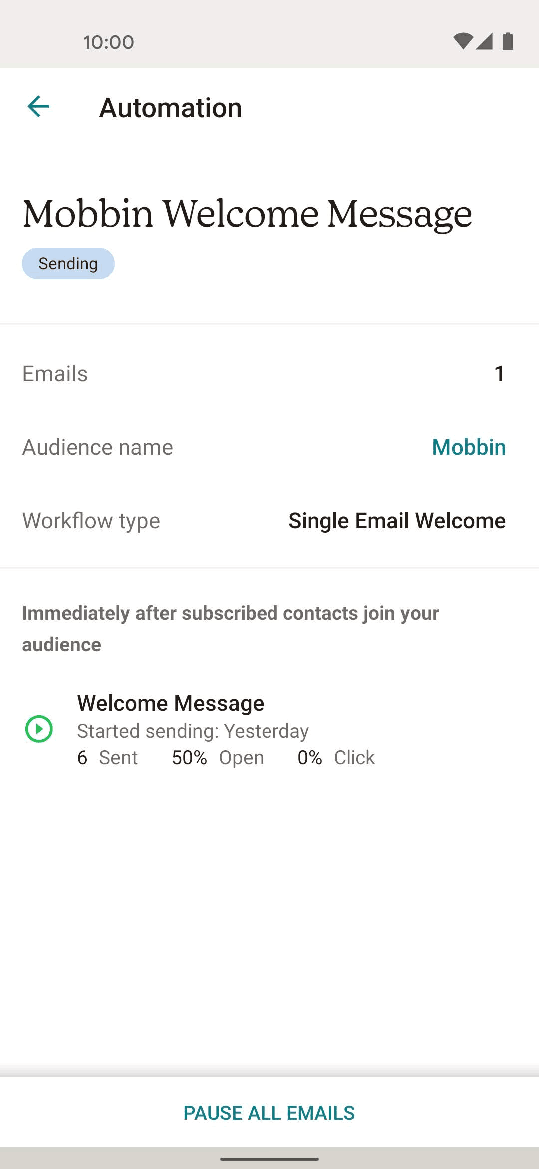 Mailchimp Android Business interface screenshot 13