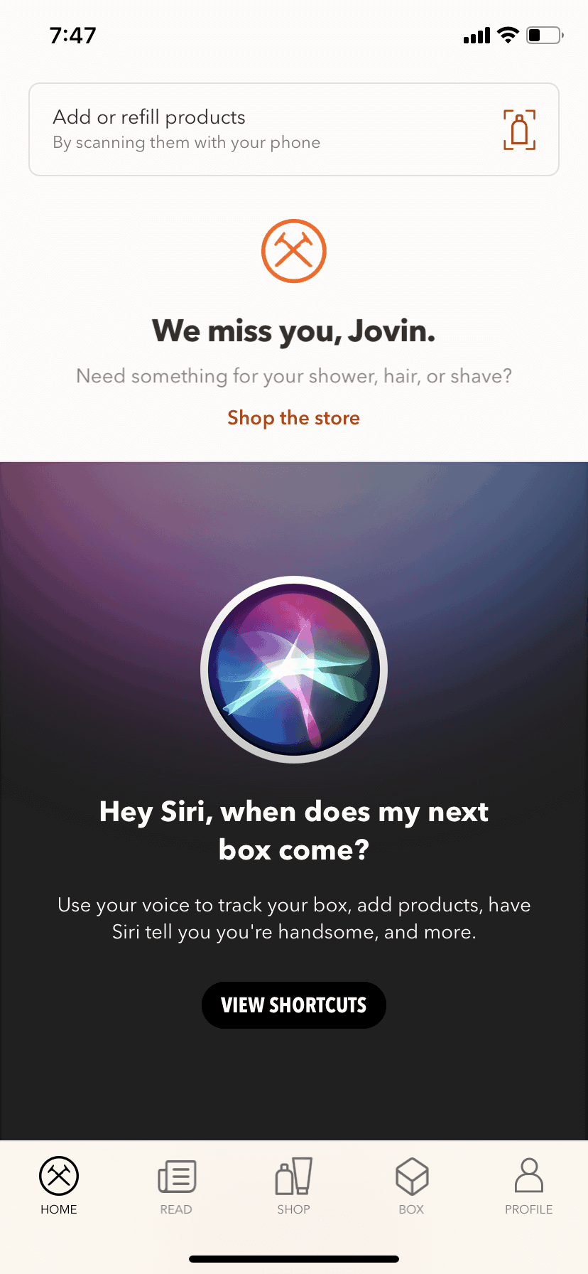 Dollar Shave Club iOS Shopping interface screenshot 4