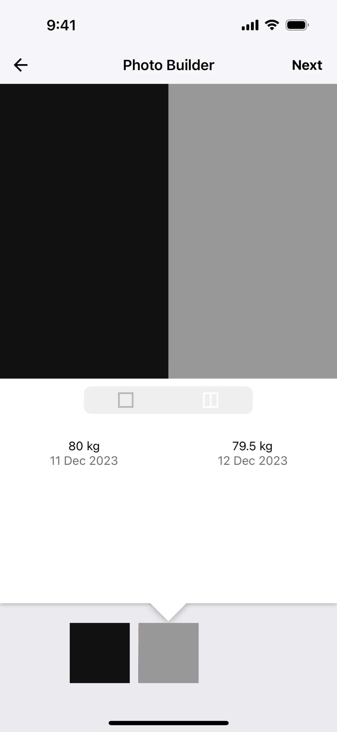 Sharing progress status on MyFitnessPal (ios) screen 2