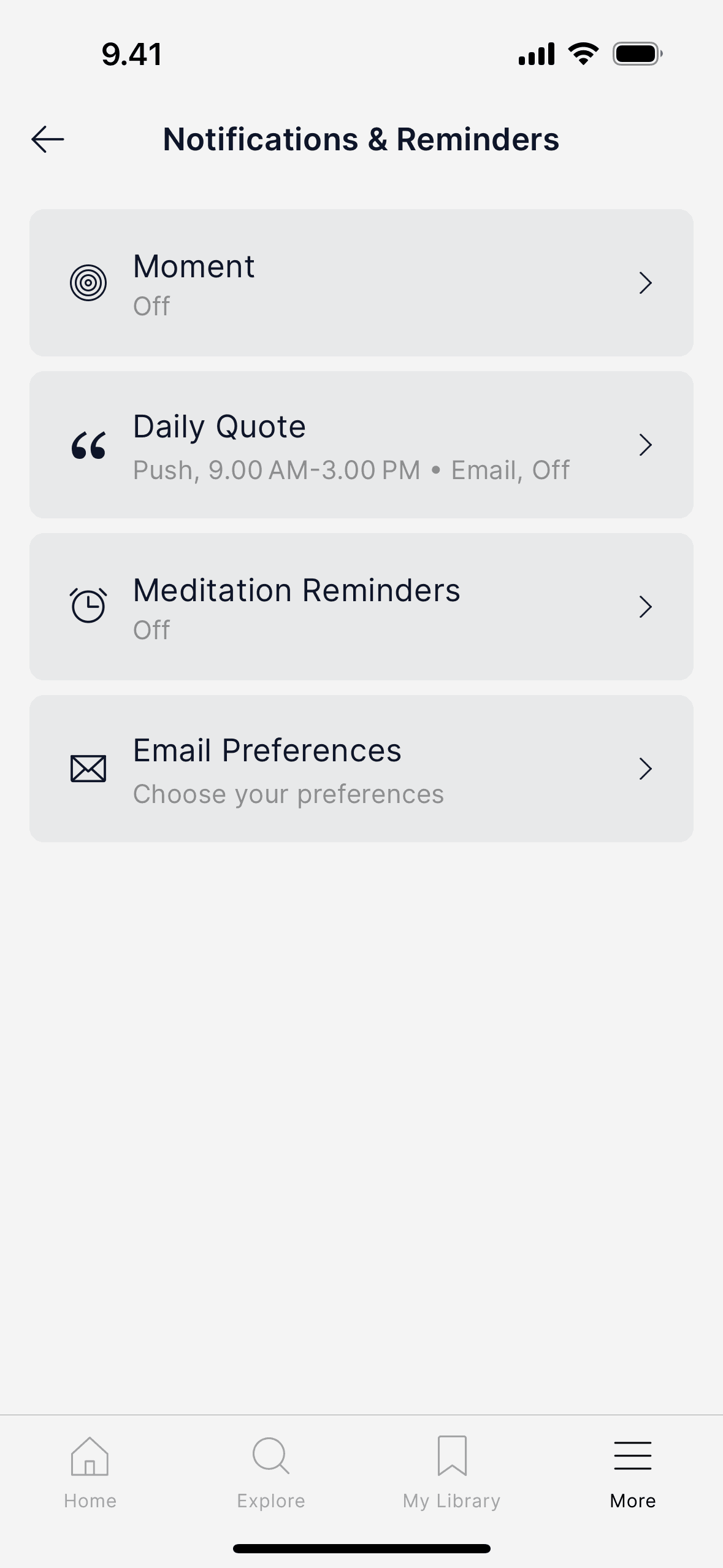 Waking Up iOS Health & Fitness interface screenshot 7