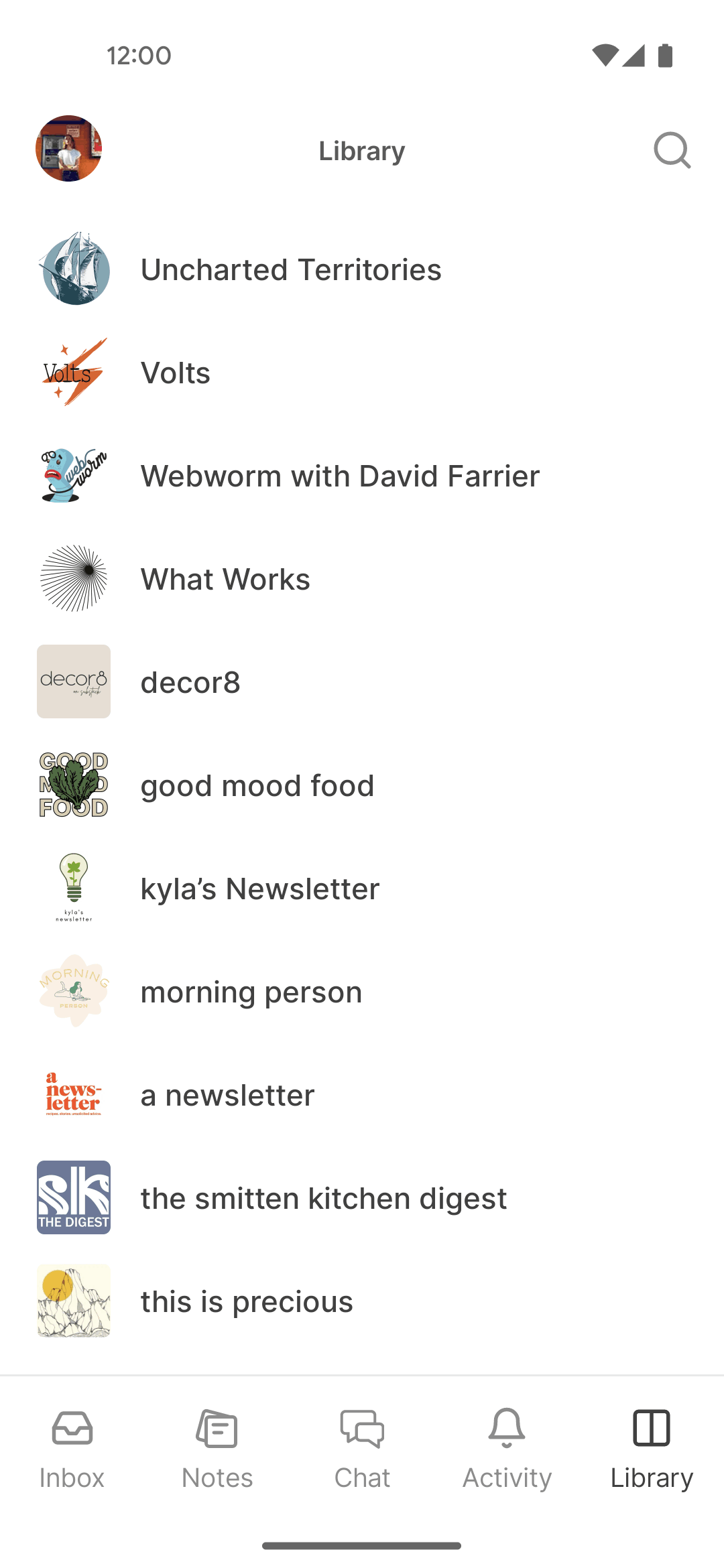 Substack Android News interface screenshot 12