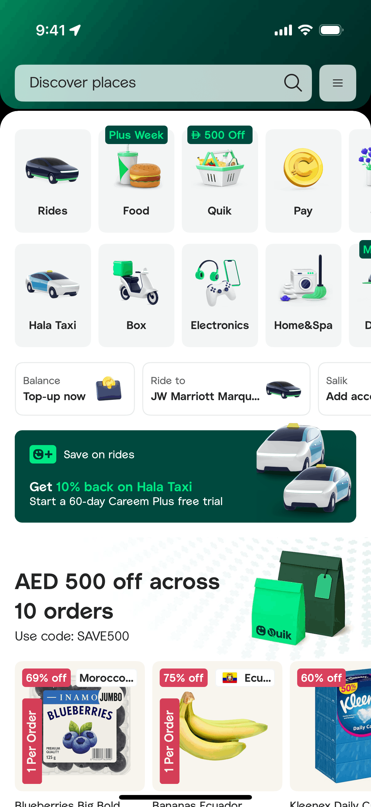 Careem iOS Food & Drink interface screenshot 1