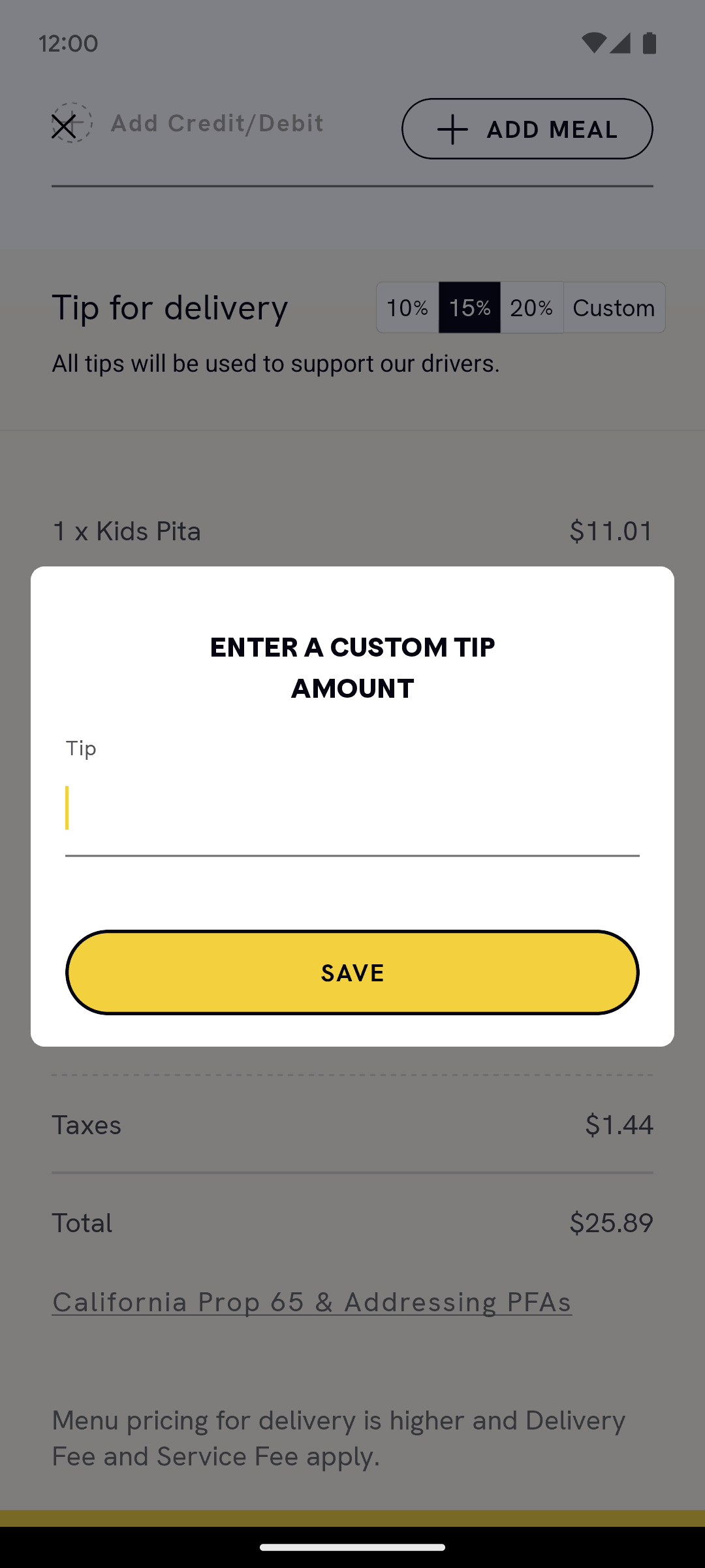 CAVA Android Food & Drink interface screenshot 23