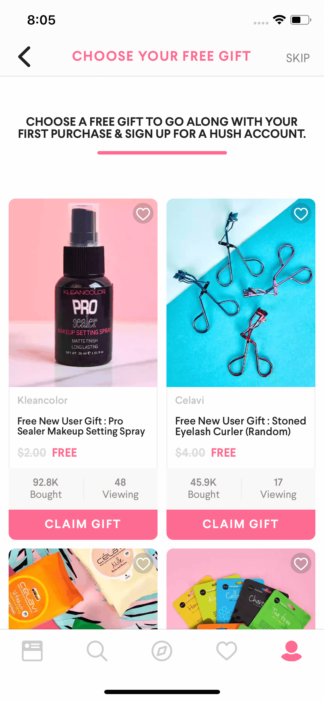 Hush iOS Shopping interface screenshot 21