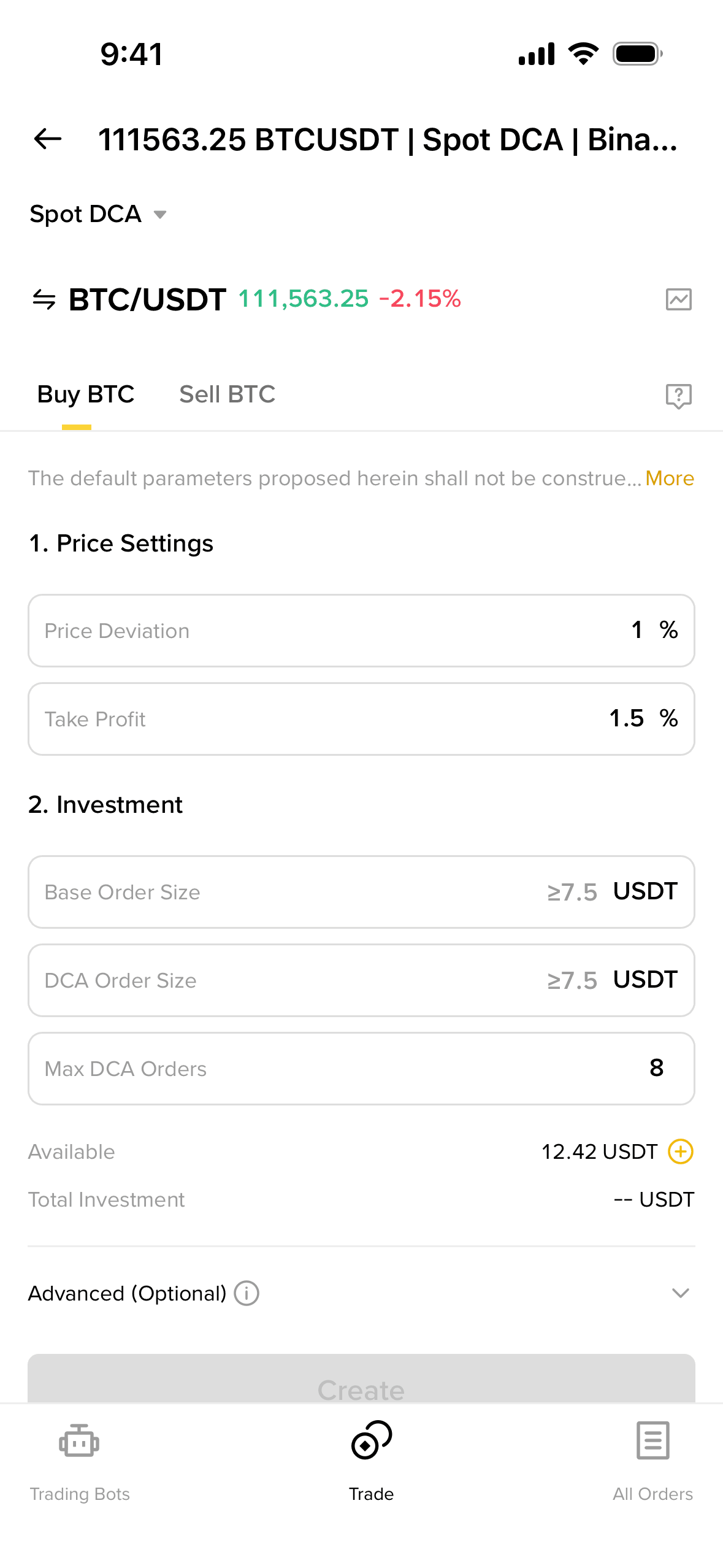 Binance iOS Finance interface screenshot 12