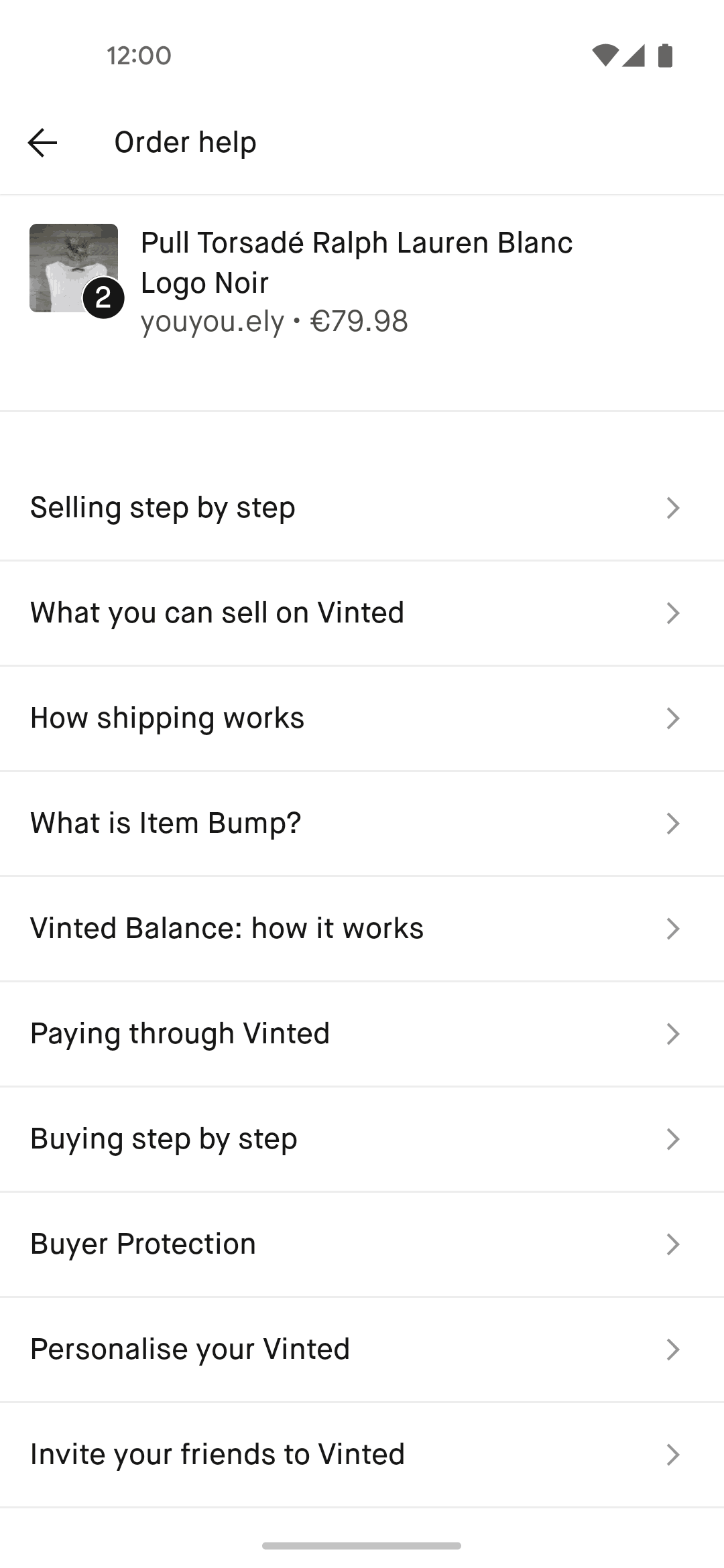 Vinted Android Shopping interface screenshot 20