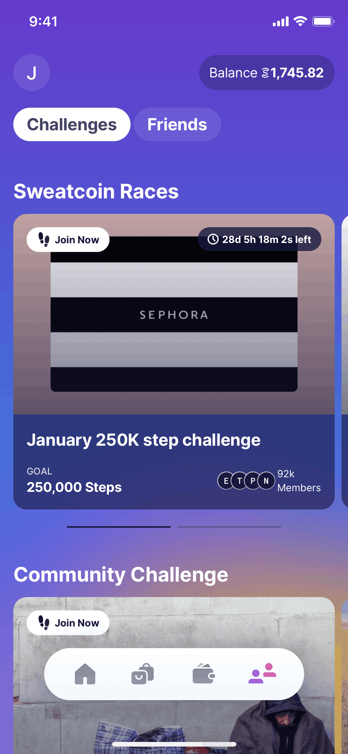 Sweatcoin iOS Health & Fitness interface screenshot 3