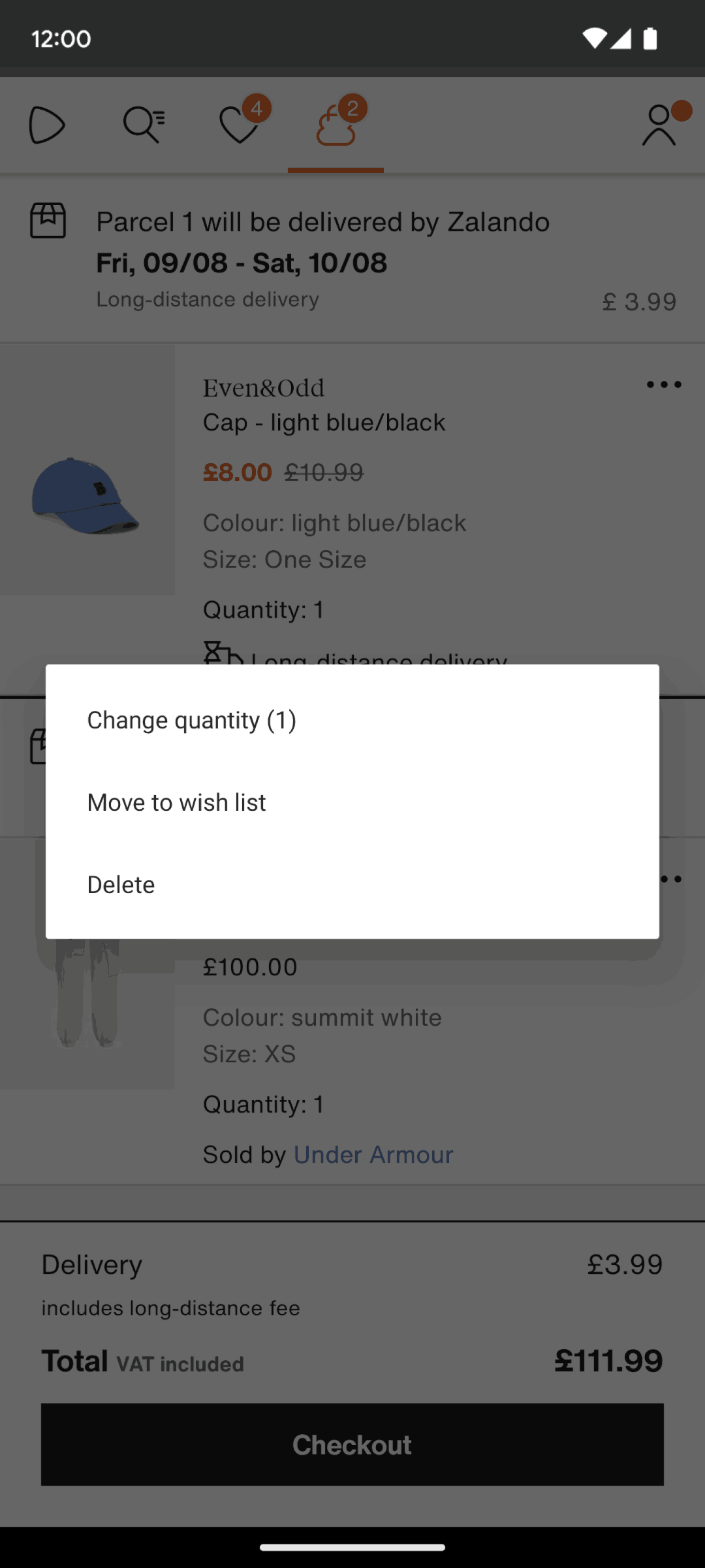 Zalando Android Shopping interface screenshot 9
