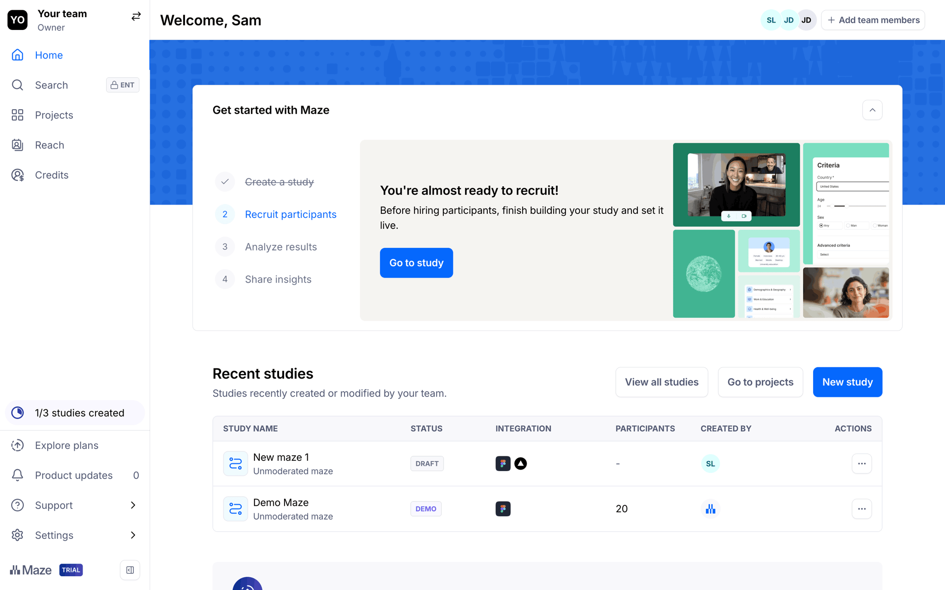 Maze Web Business interface screenshot 2