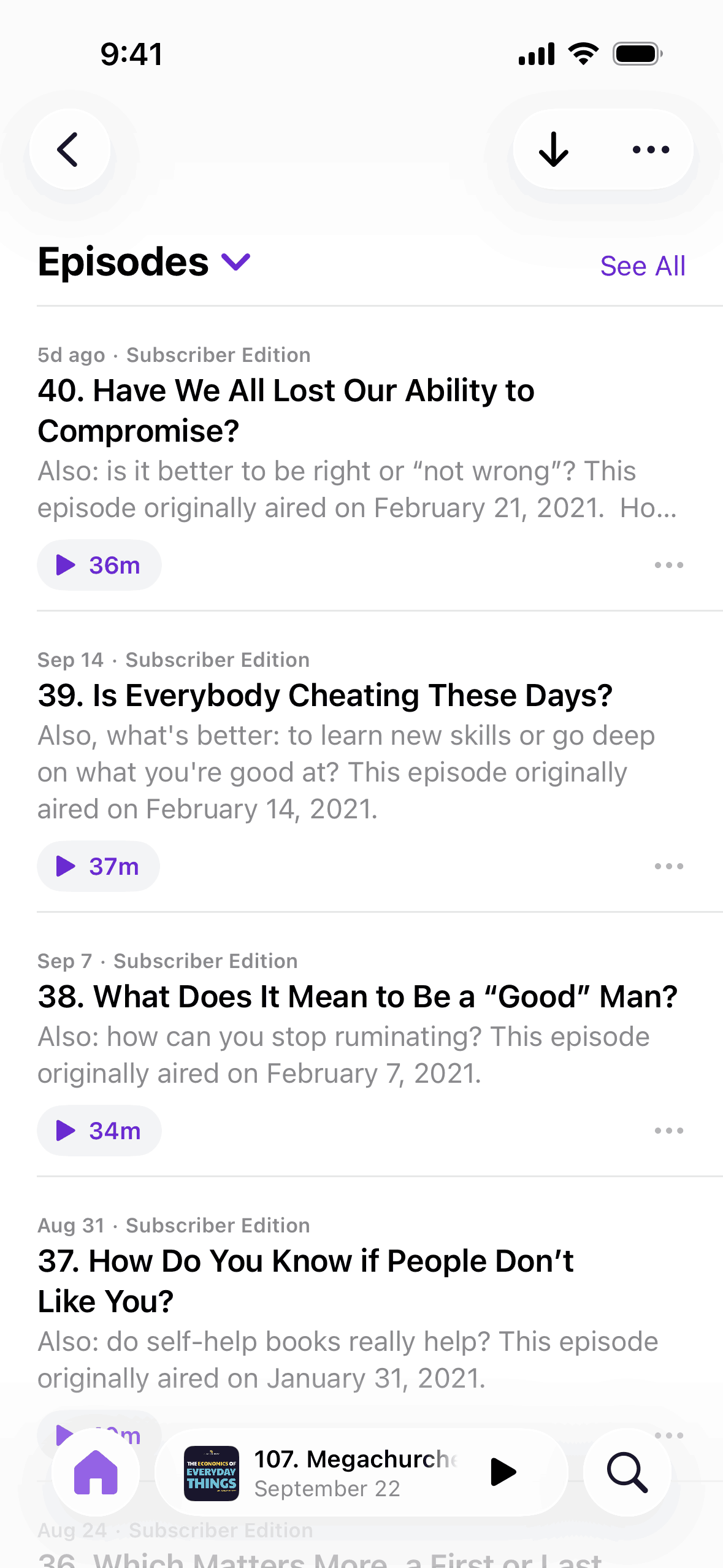 Apple Podcasts iOS Music & Audio interface screenshot 11