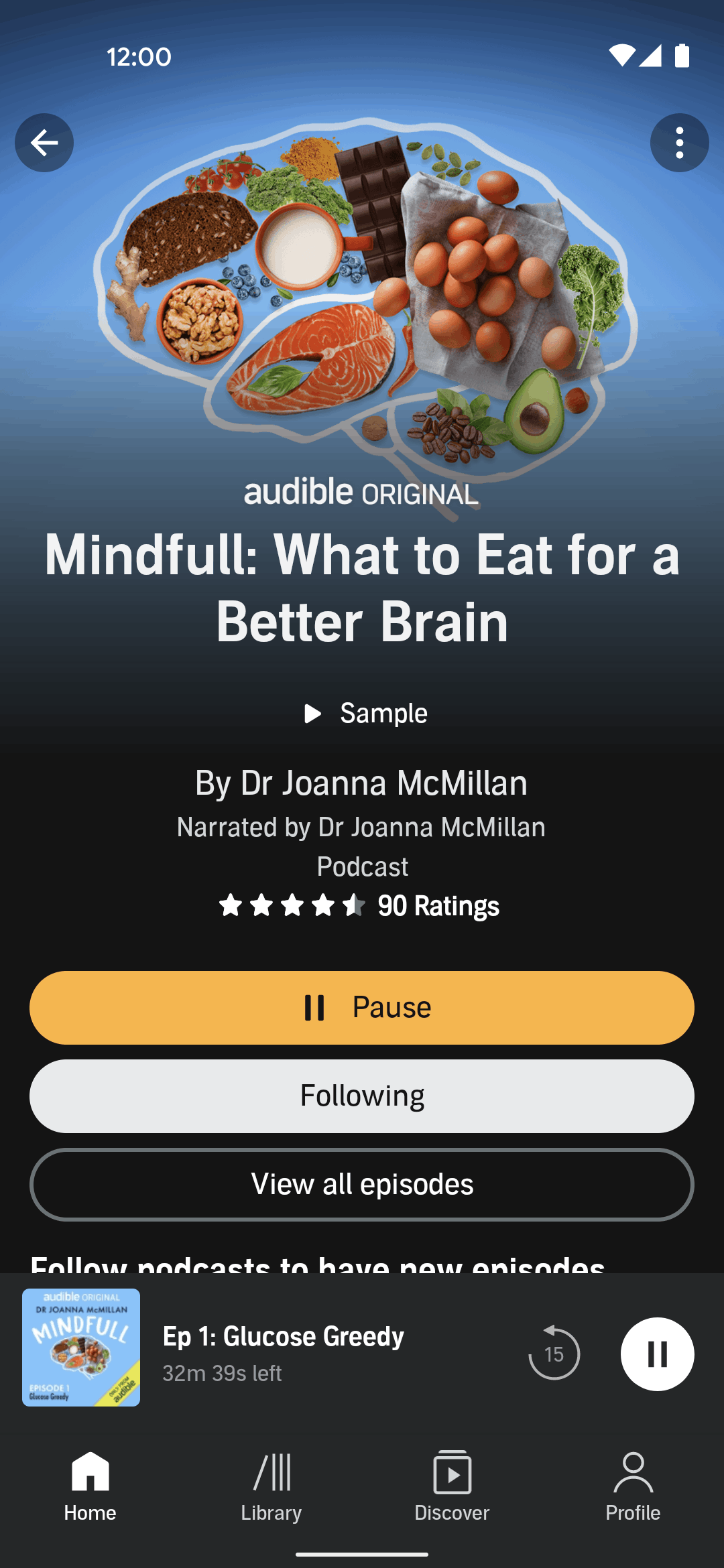Audible Android Entertainment interface screenshot 13