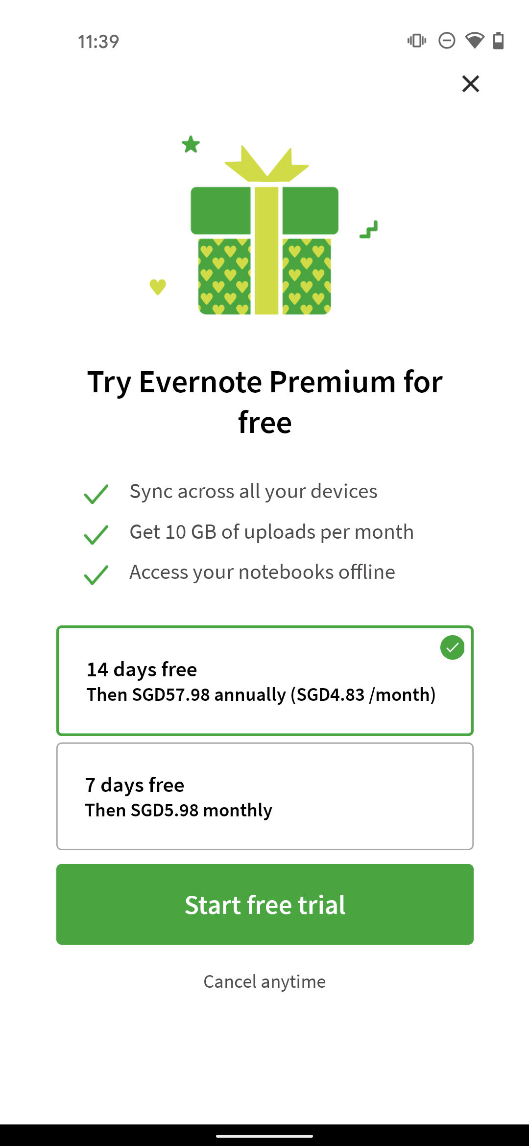 Evernote Android Productivity interface screenshot 7
