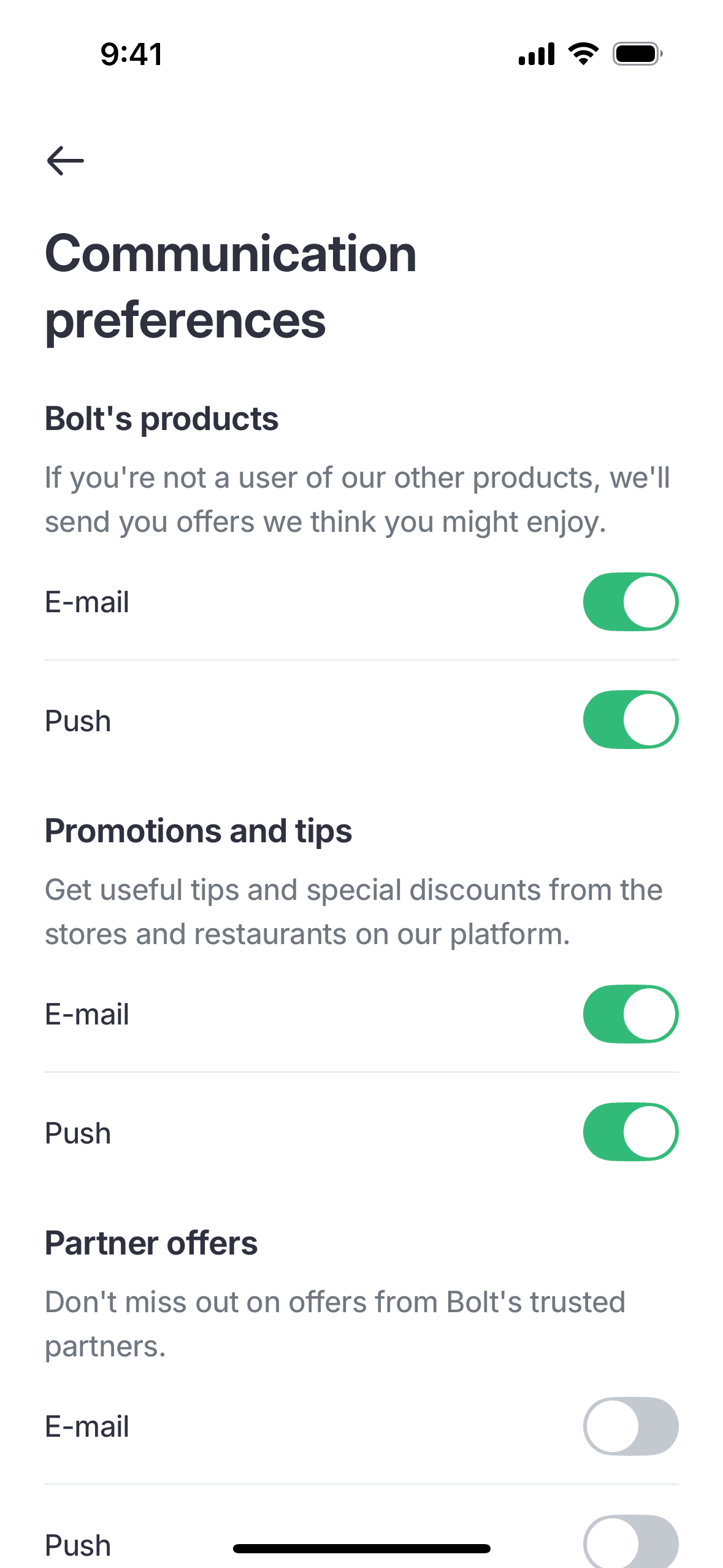 Bolt Food iOS Food & Drink interface screenshot 15