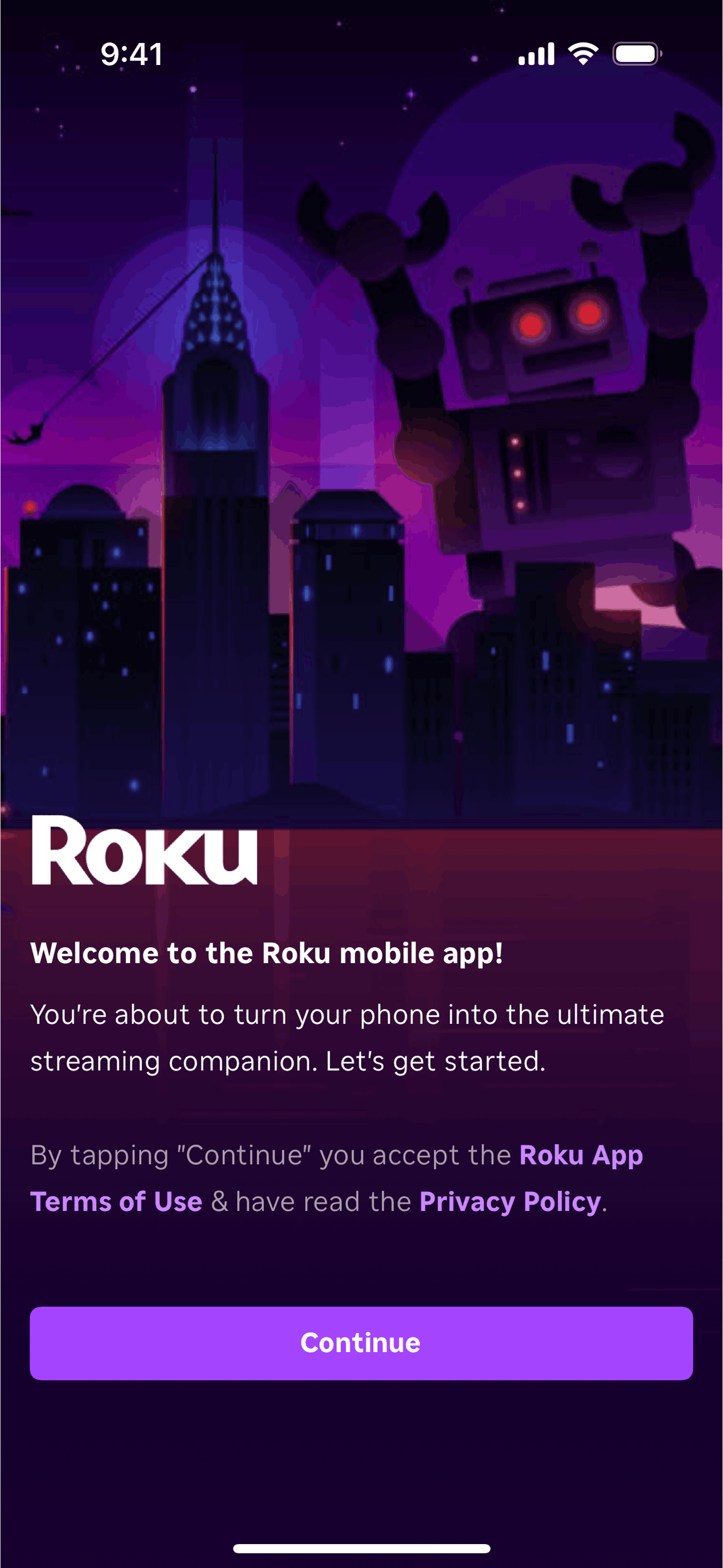 Roku iOS Entertainment interface screenshot 2