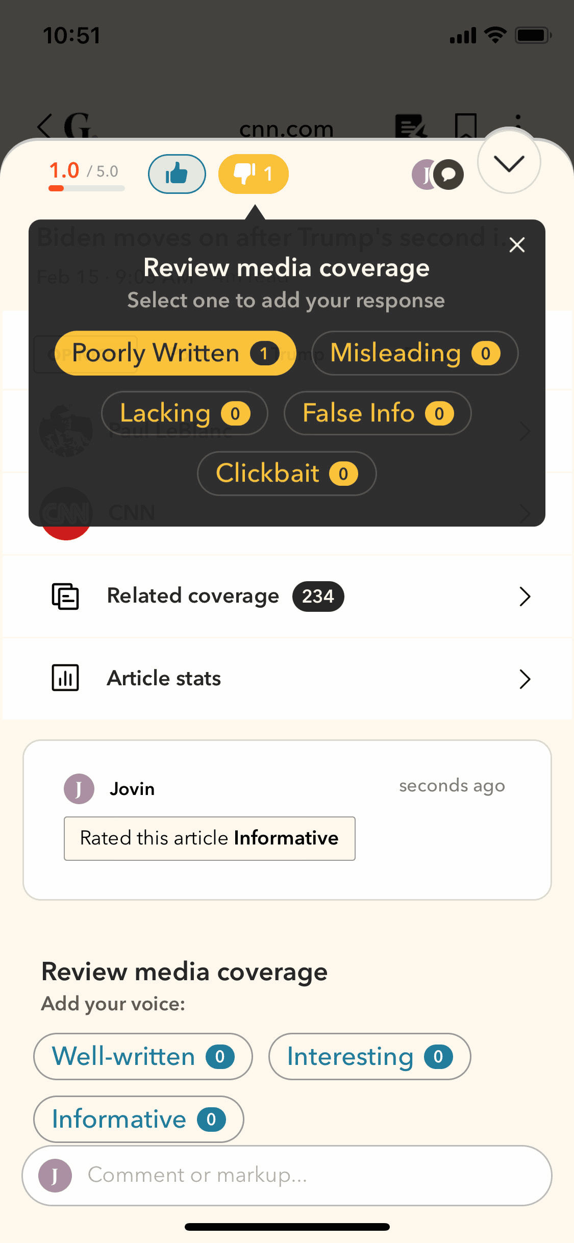 Gawq iOS News interface screenshot 22