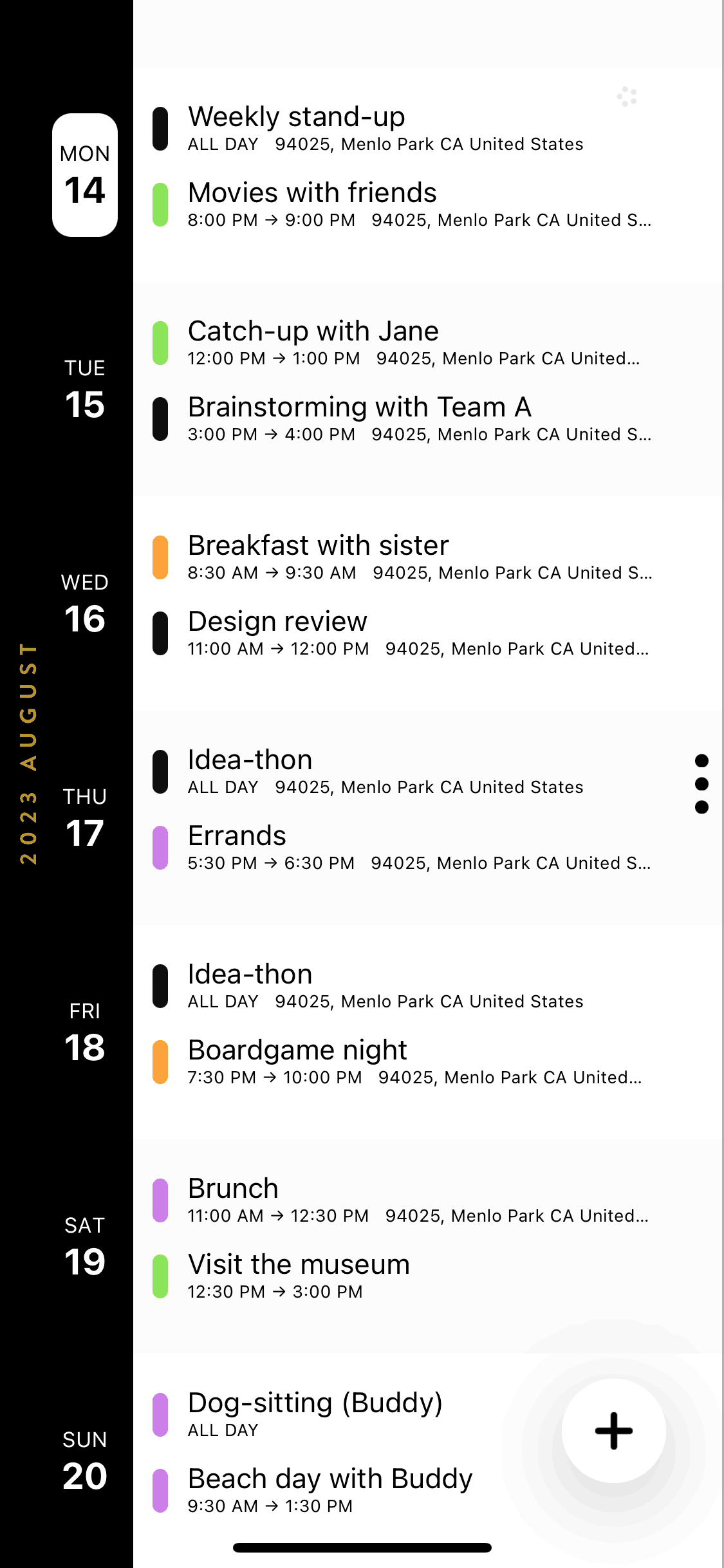 Timepage iOS Productivity interface screenshot 2