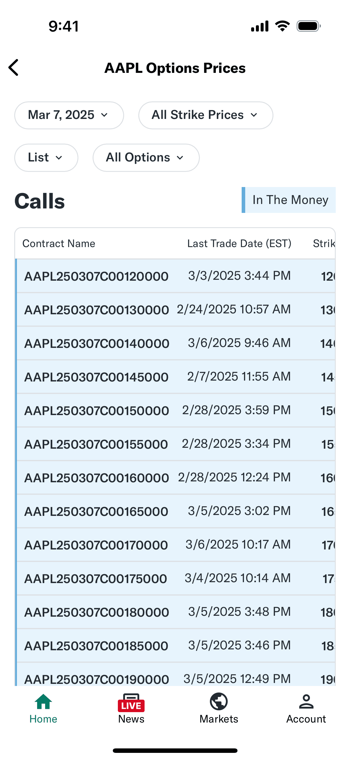 Yahoo Finance iOS Finance interface screenshot 16