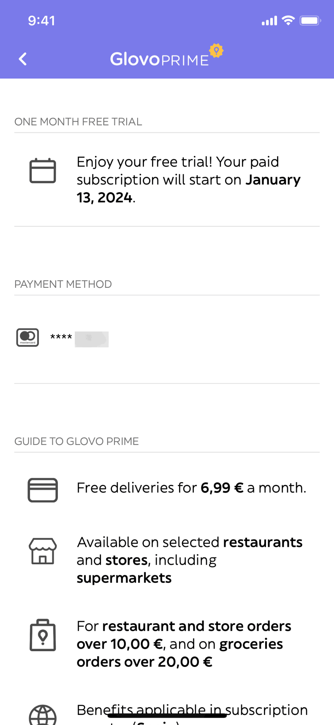 Glovo iOS Lifestyle interface screenshot 24