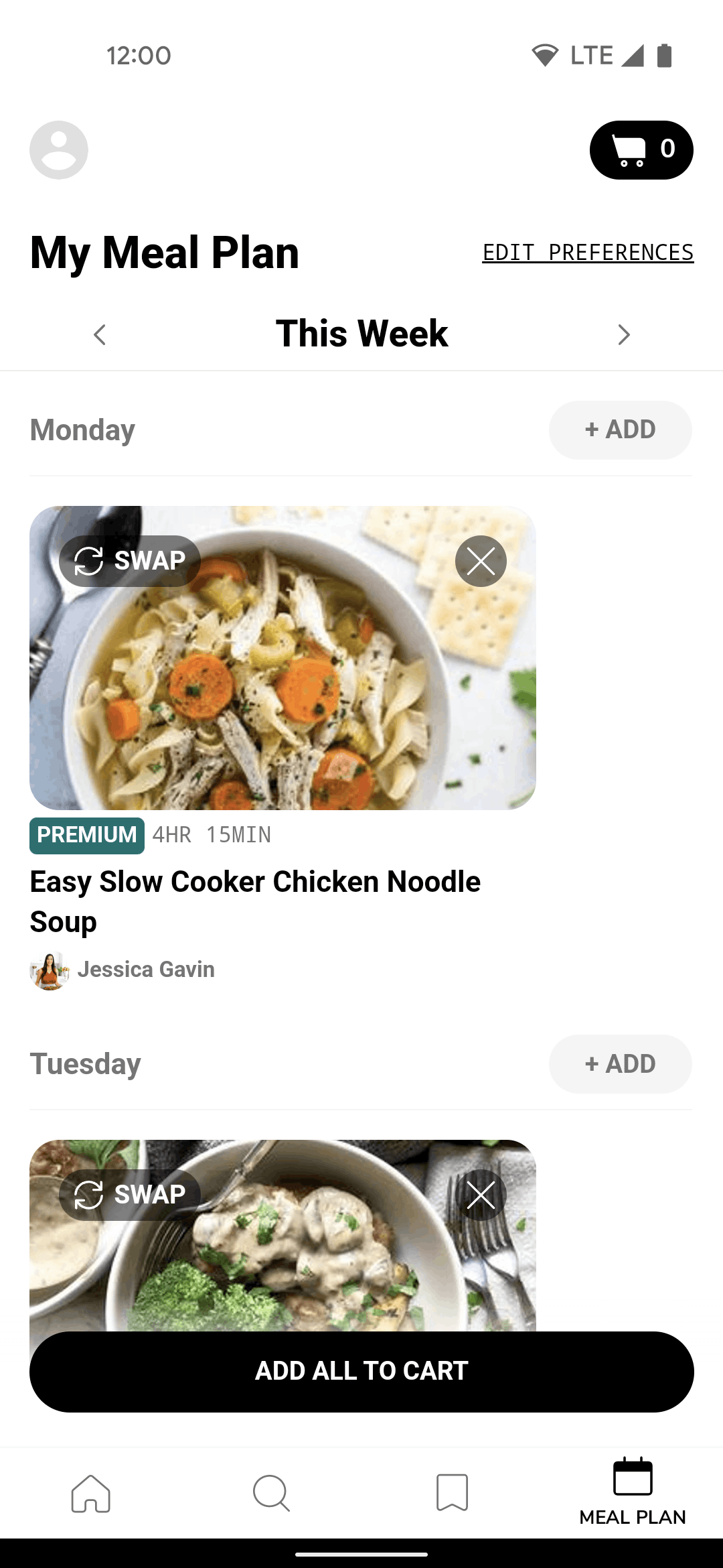 SideChef Android Food & Drink interface screenshot 1