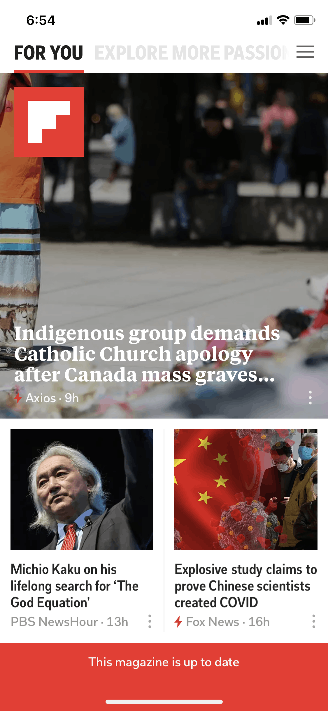 Flipboard iOS News interface screenshot 15