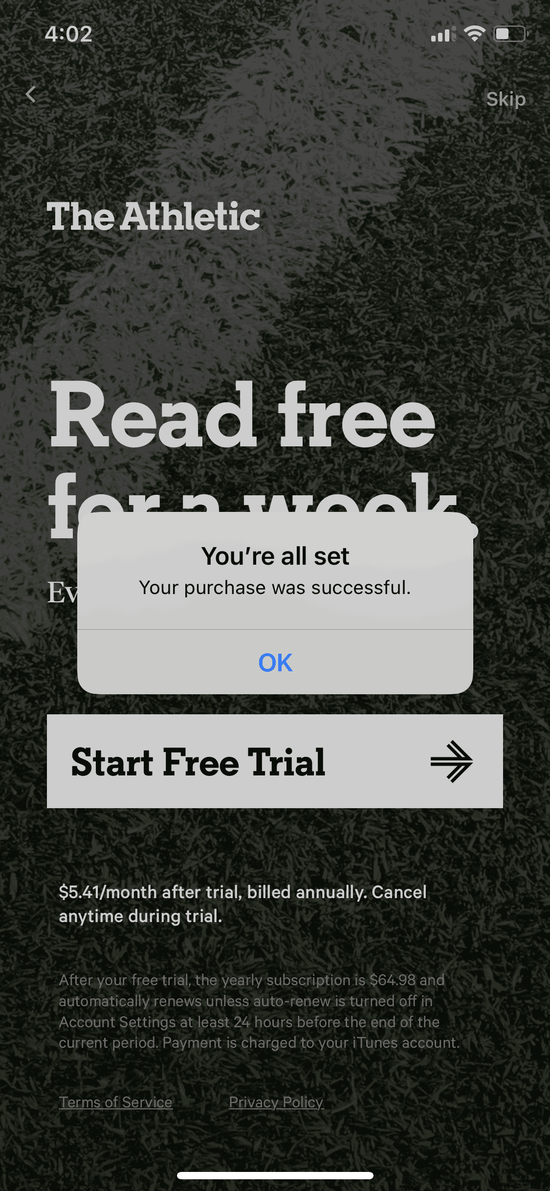 The Athletic iOS Sports interface screenshot 8
