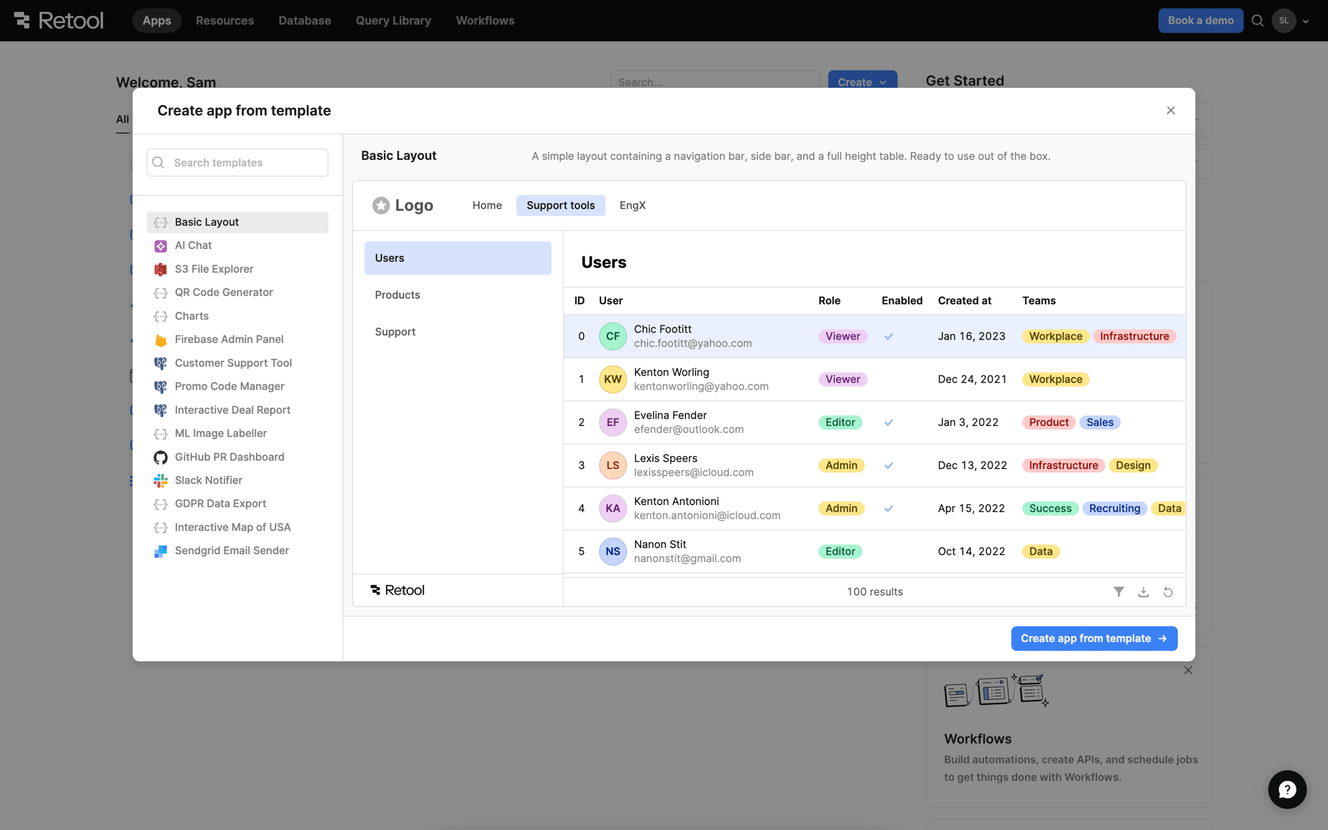 Retool Web Developer Tools interface screenshot 6
