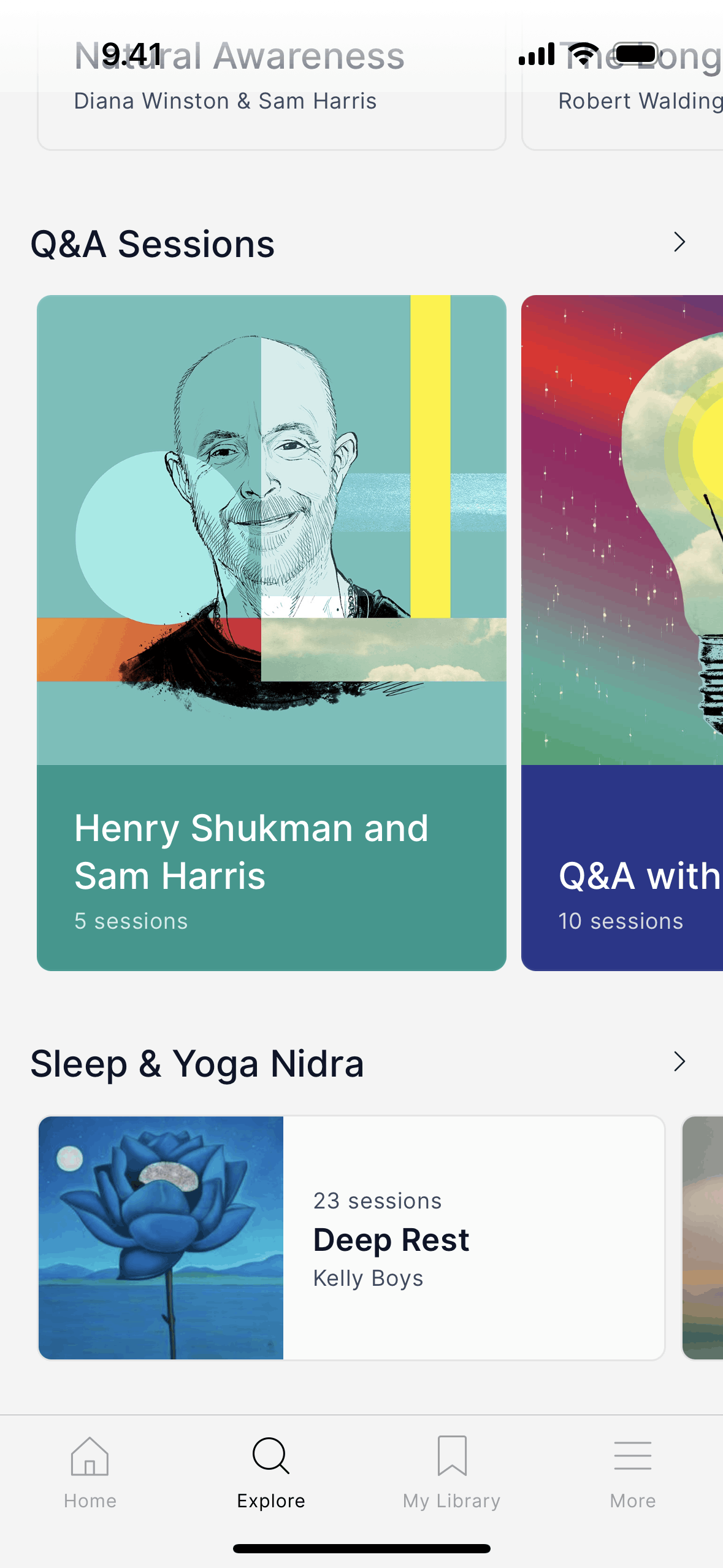 Waking Up iOS Health & Fitness interface screenshot 3