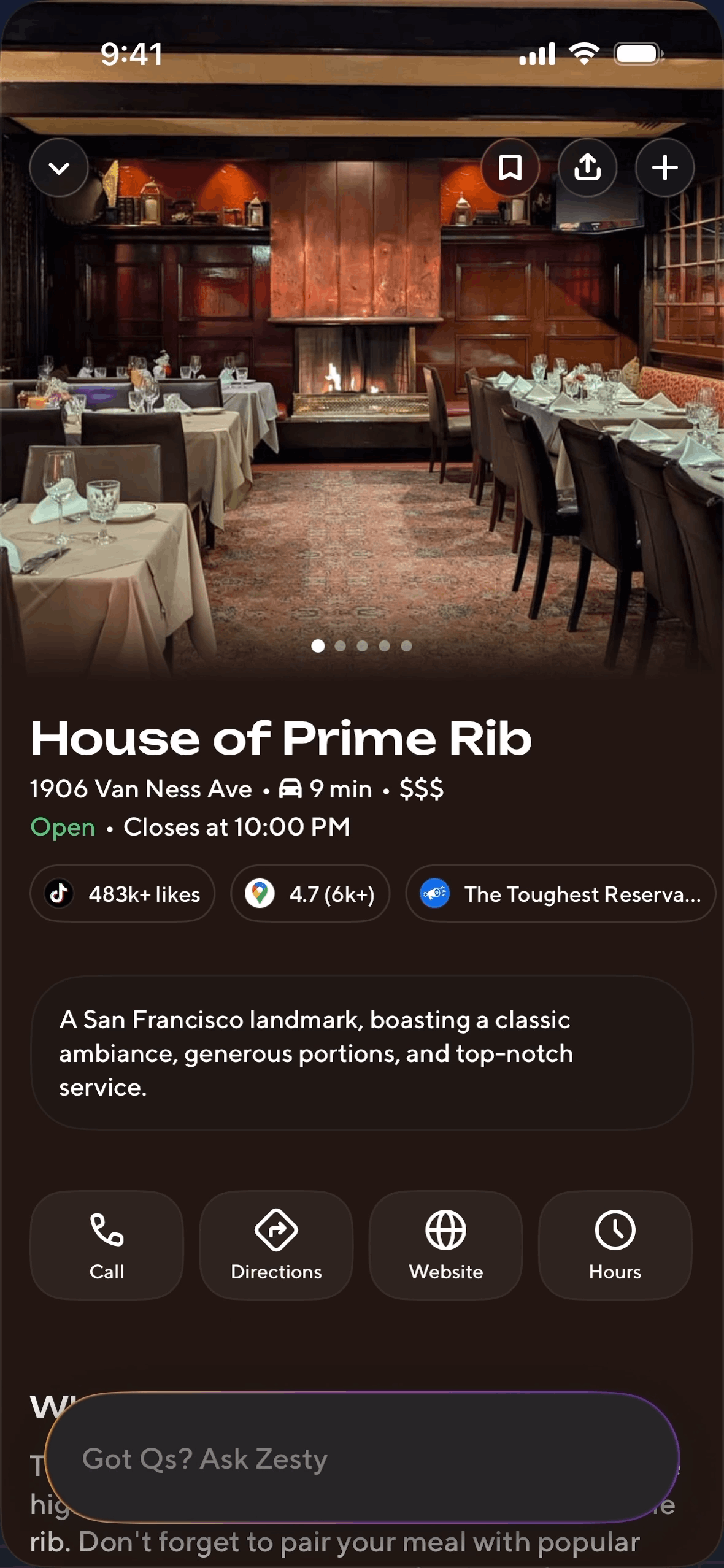 Zesty iOS Food & Drink interface screenshot 9