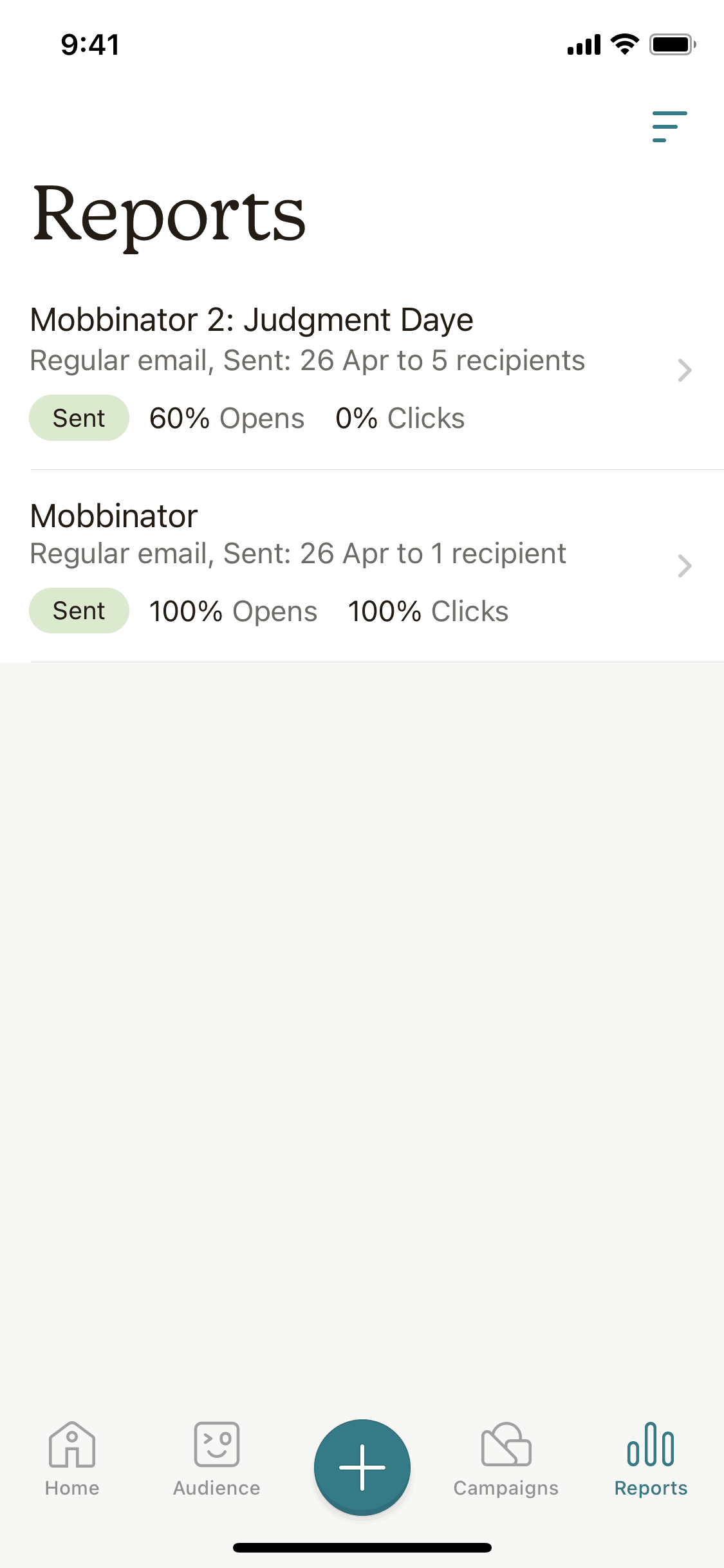 Mailchimp iOS Business interface screenshot 5