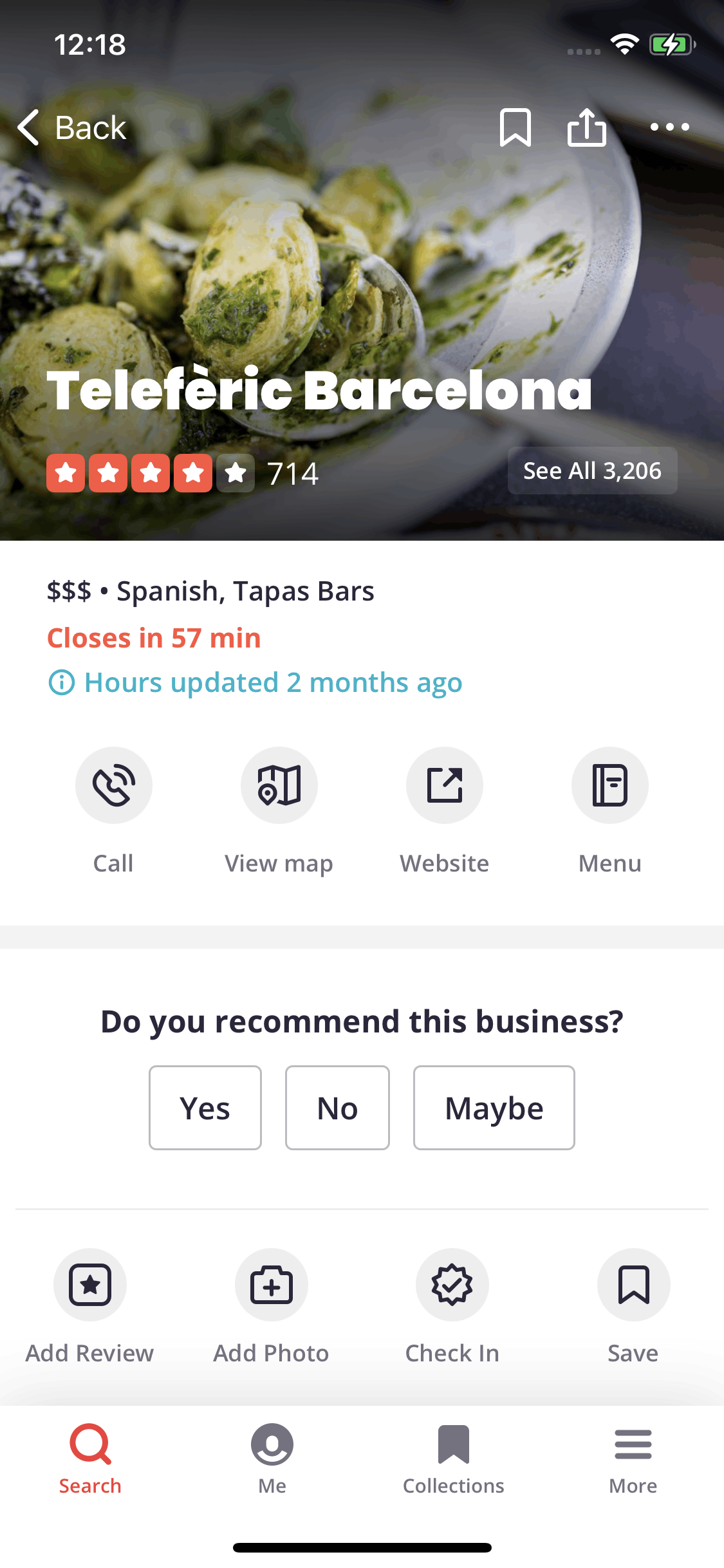 Yelp iOS Food & Drink interface screenshot 5