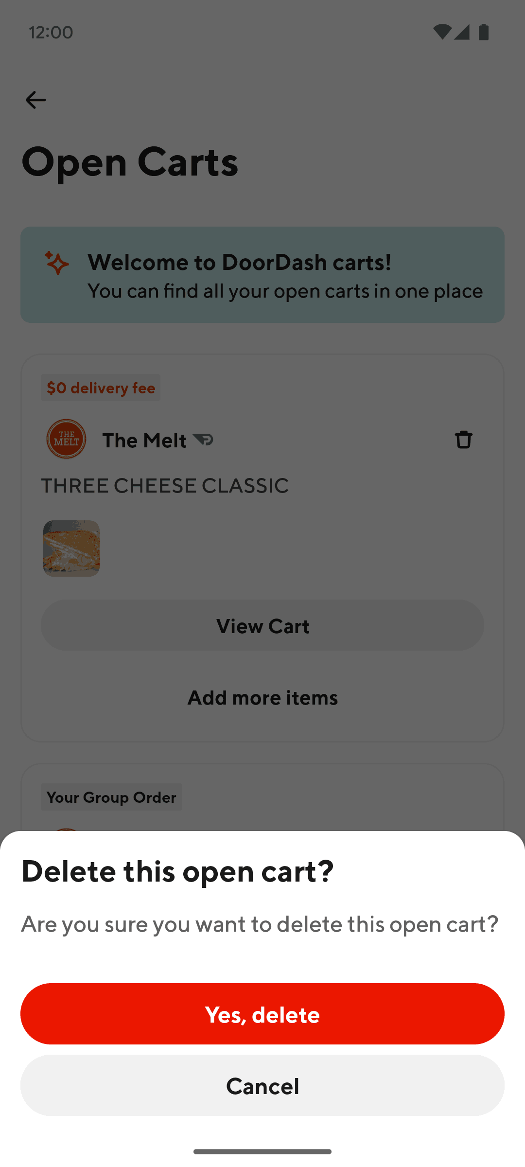DoorDash Android Shopping interface screenshot 8