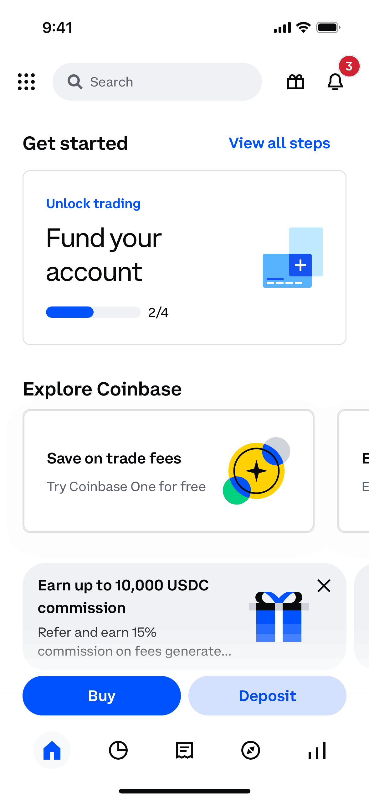 Coinbase iOS Crypto & Web3 interface screenshot 2