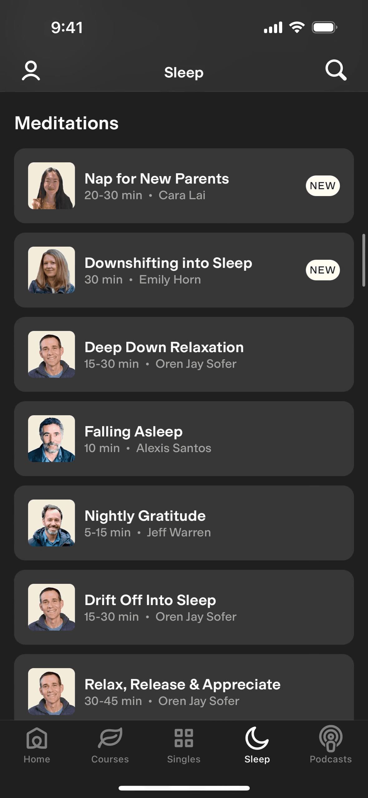 Ten Percent Happier iOS Health & Fitness interface screenshot 2