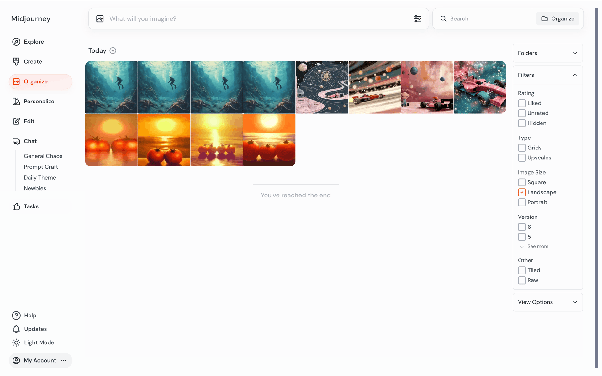Midjourney Web AI interface screenshot 3