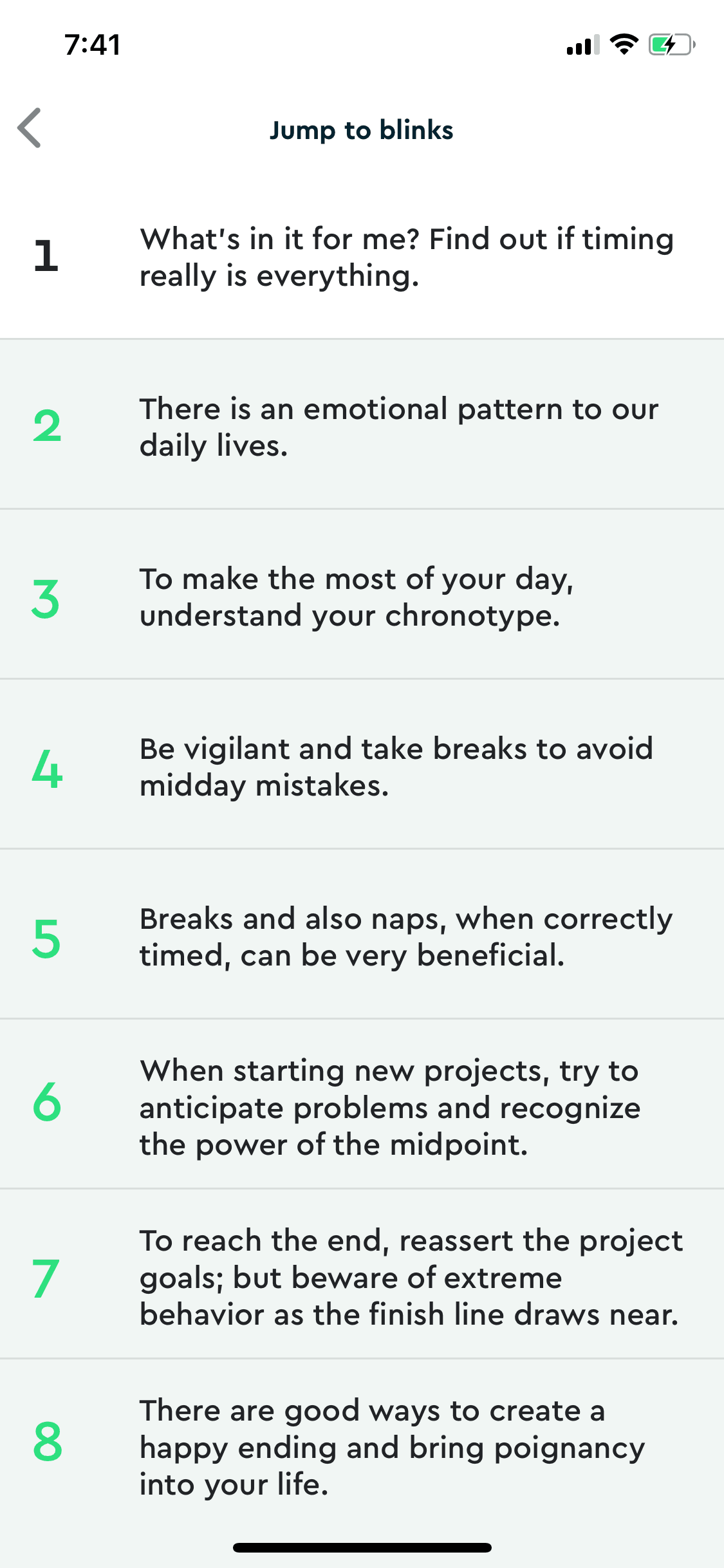 Blinkist iOS Education interface screenshot 23
