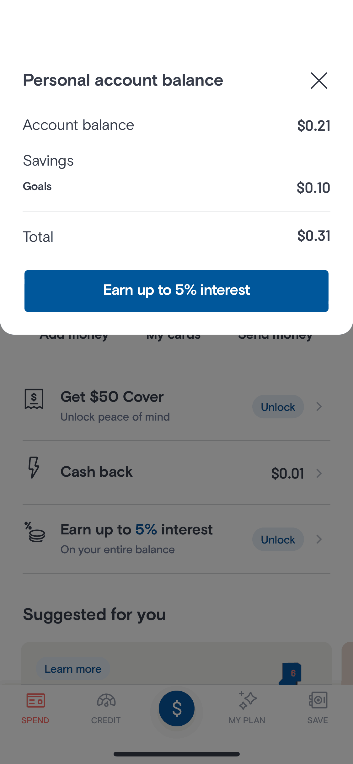 KOHO iOS Finance interface screenshot 10