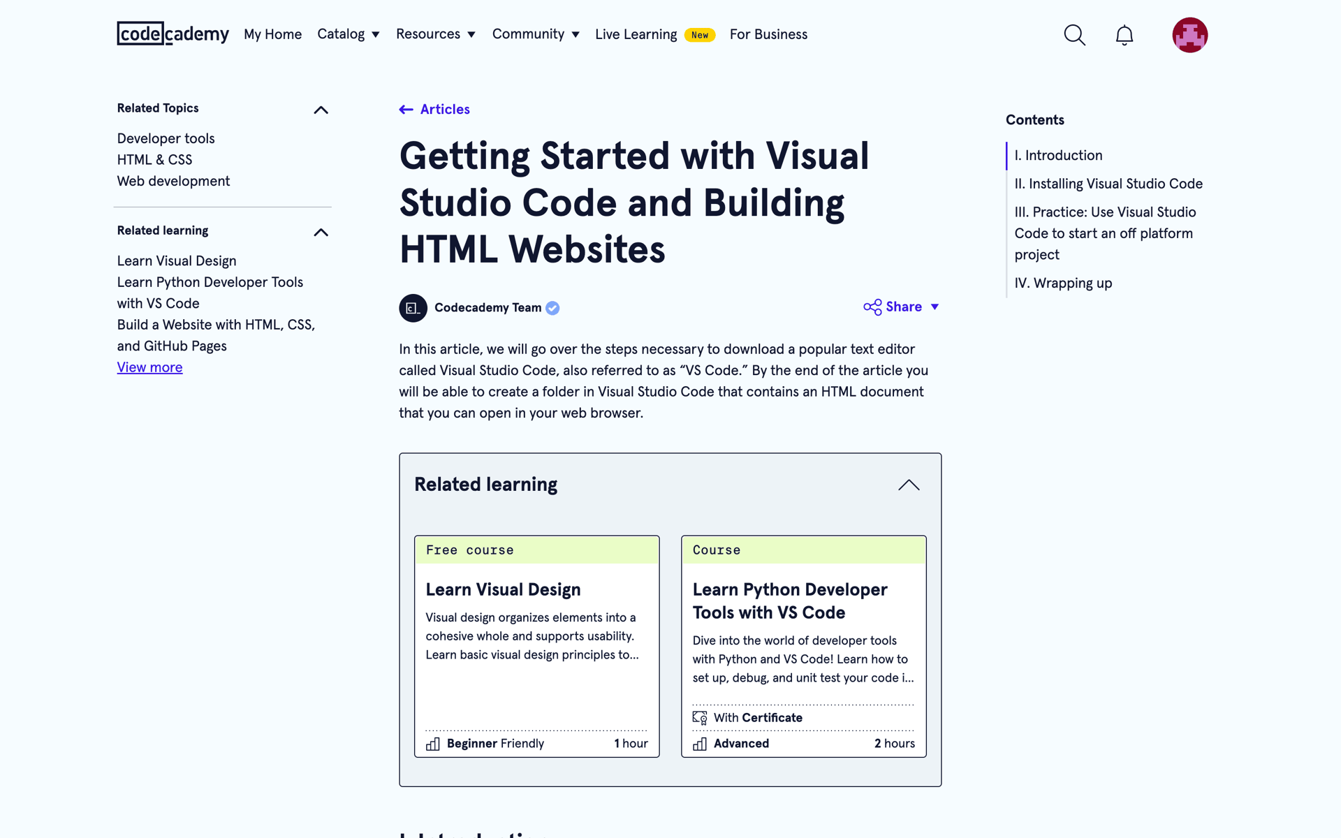 Codecademy Web AI interface screenshot 1