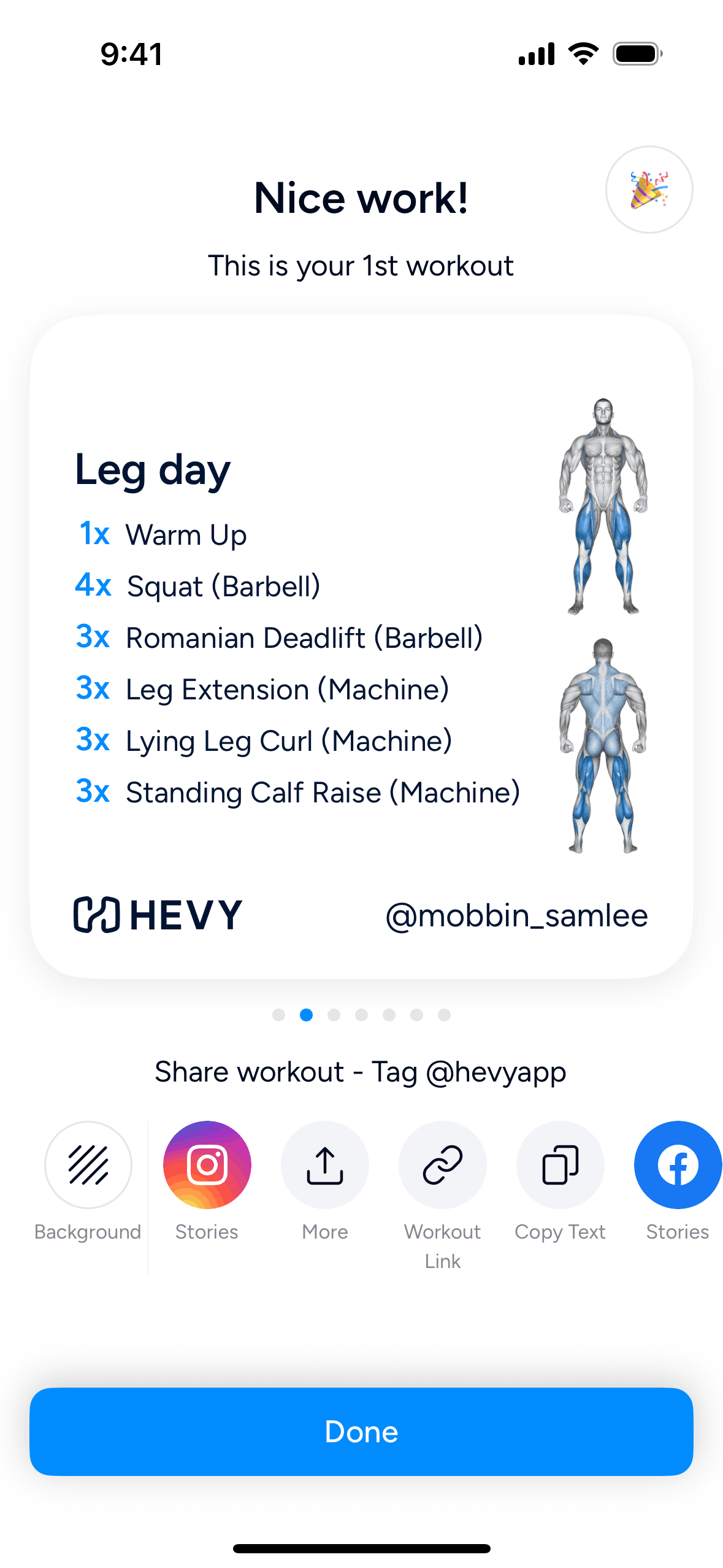 Hevy iOS Health & Fitness interface screenshot 12