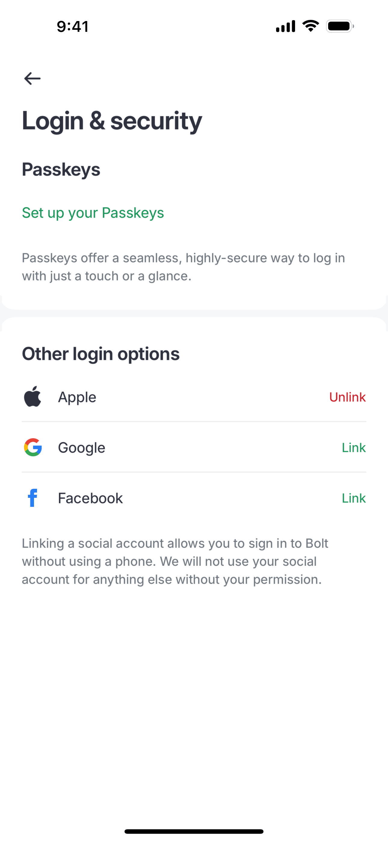 Bolt iOS Travel & Transportation interface screenshot 6