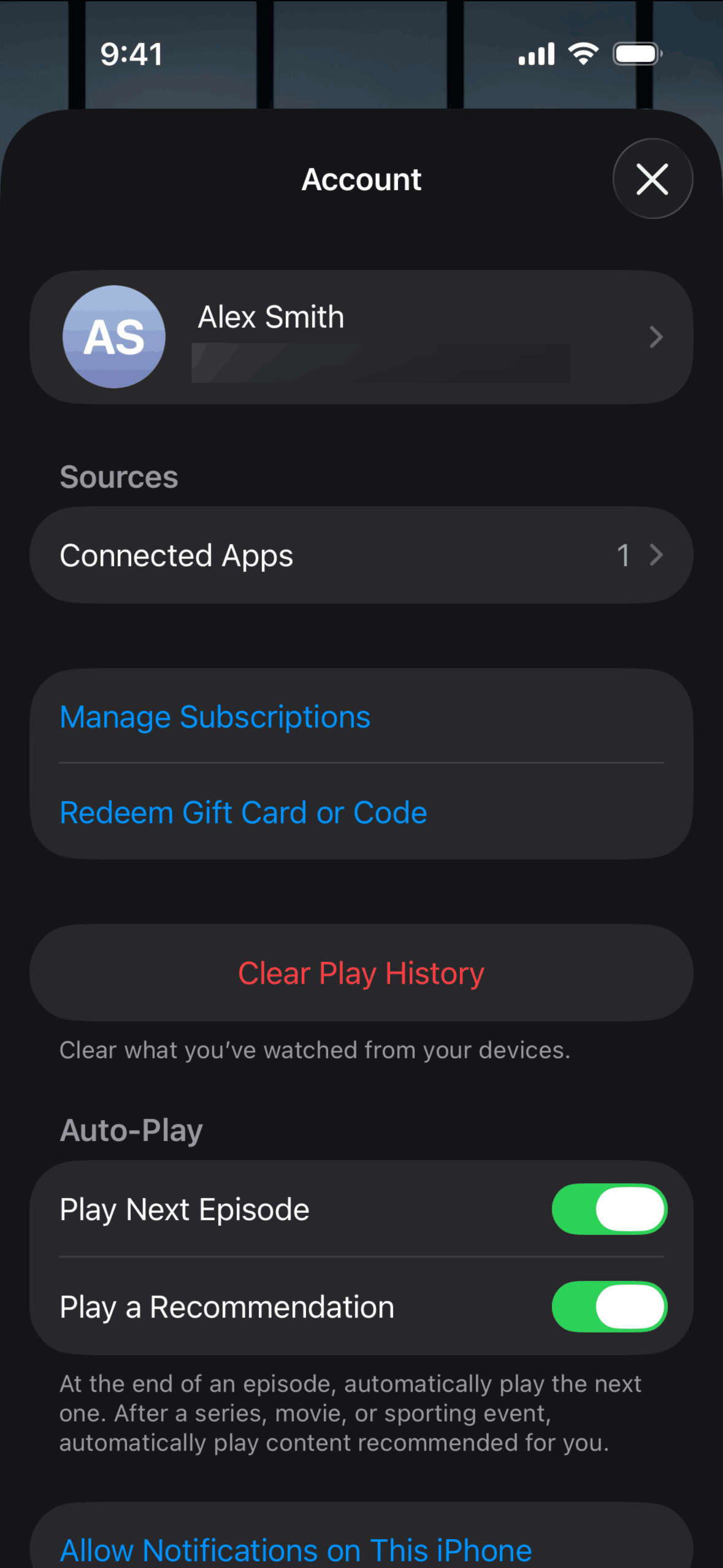 Apple TV iOS Entertainment interface screenshot 14