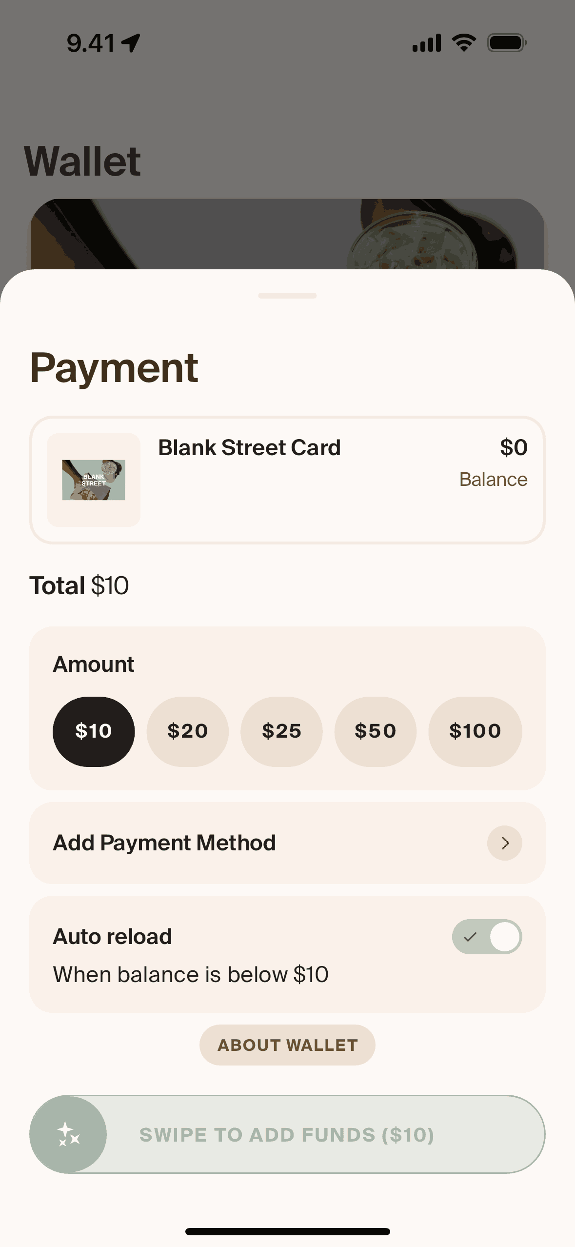 Adding funds on Blank Street (ios) screen 2